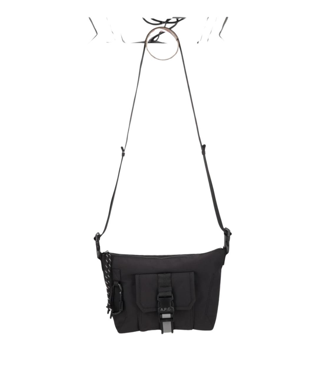 A.P.C. Черная синтетическая сумка на плечо, фото 1