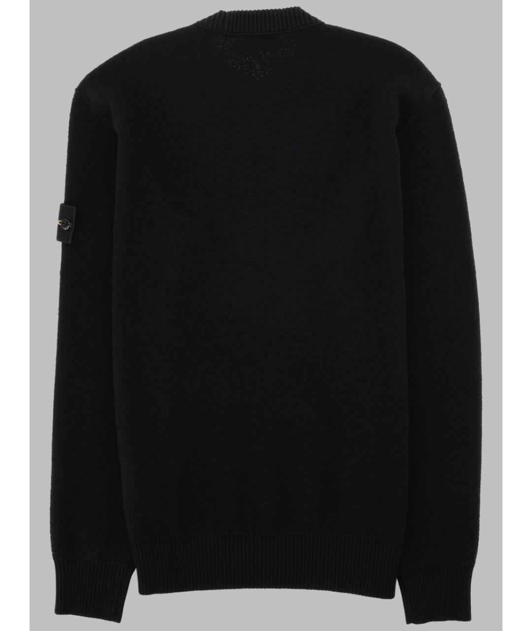 STONE ISLAND Черный шерстяной джемпер / свитер, фото 2