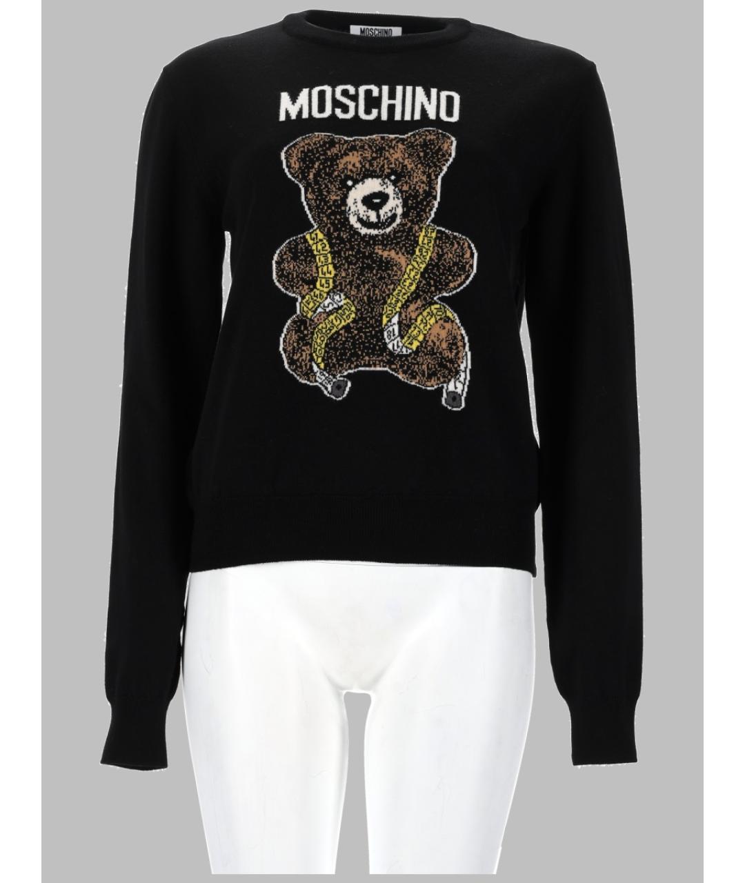 MOSCHINO Черный шерстяной джемпер / свитер, фото 3