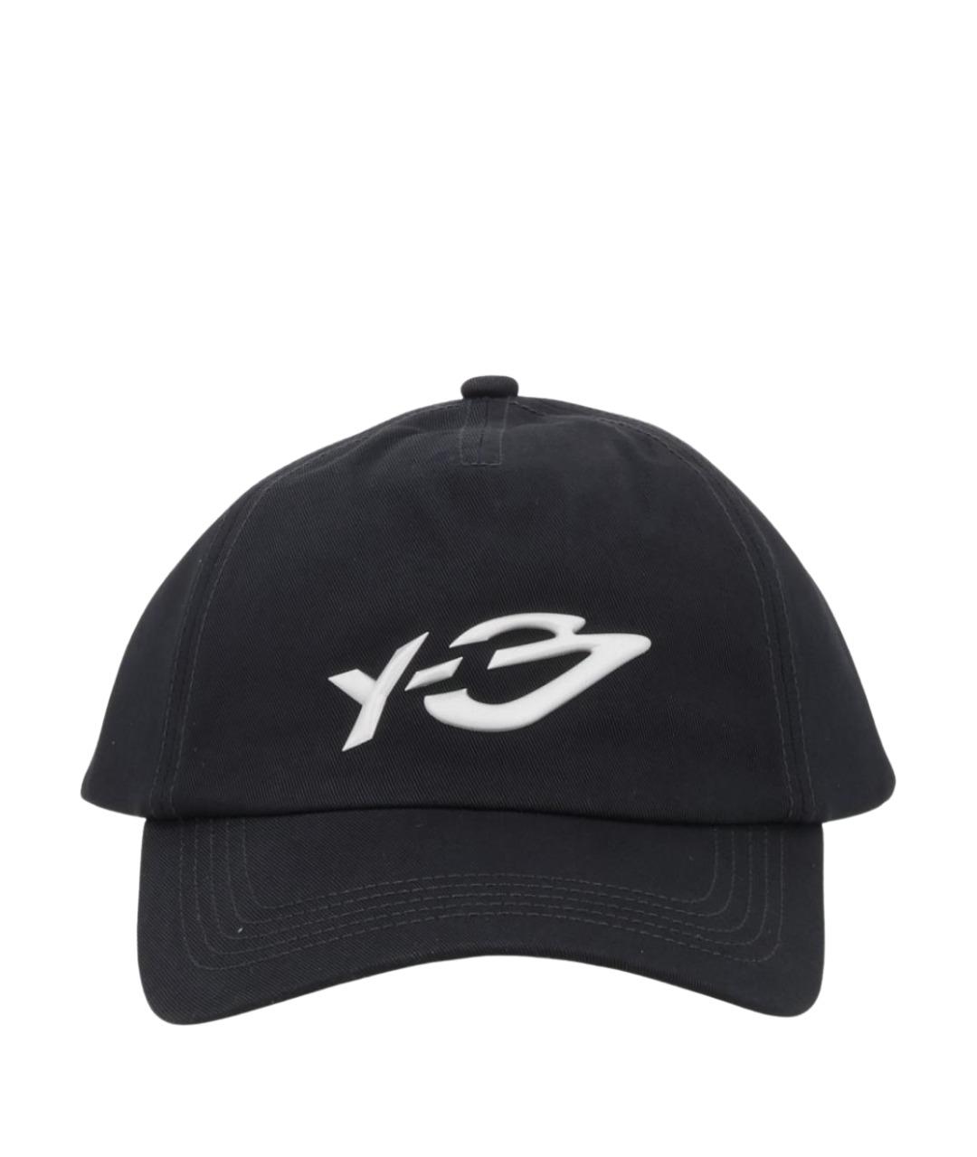 Y-3 Черная хлопковая кепка, фото 1
