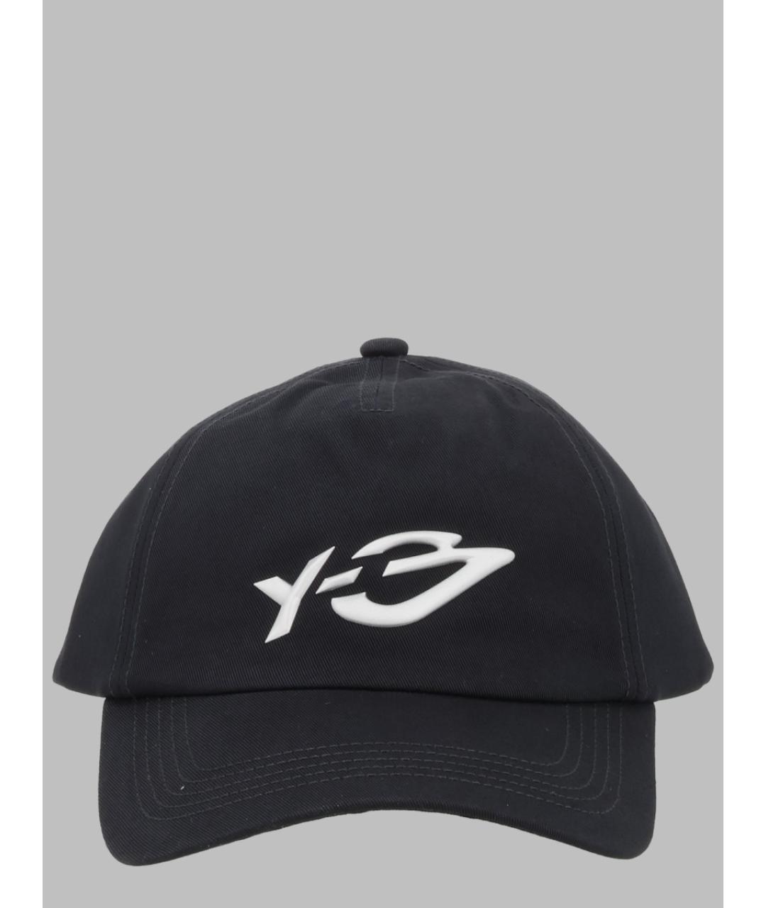 Y-3 Черная хлопковая кепка, фото 3