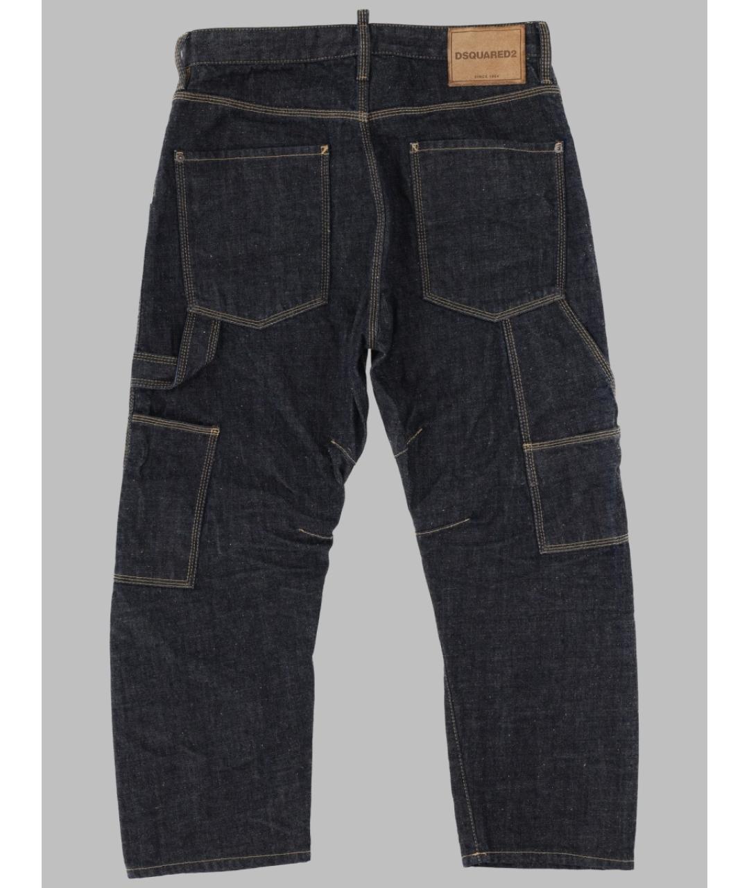 DSQUARED2 Синие хлопковые прямые джинсы, фото 2