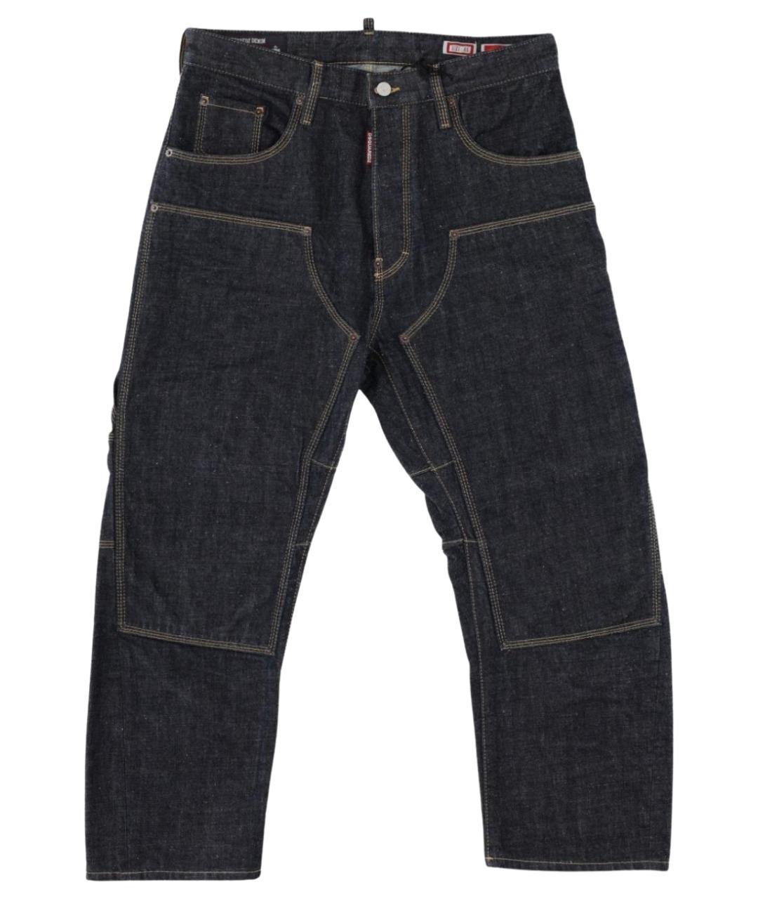 DSQUARED2 Синие хлопковые прямые джинсы, фото 1