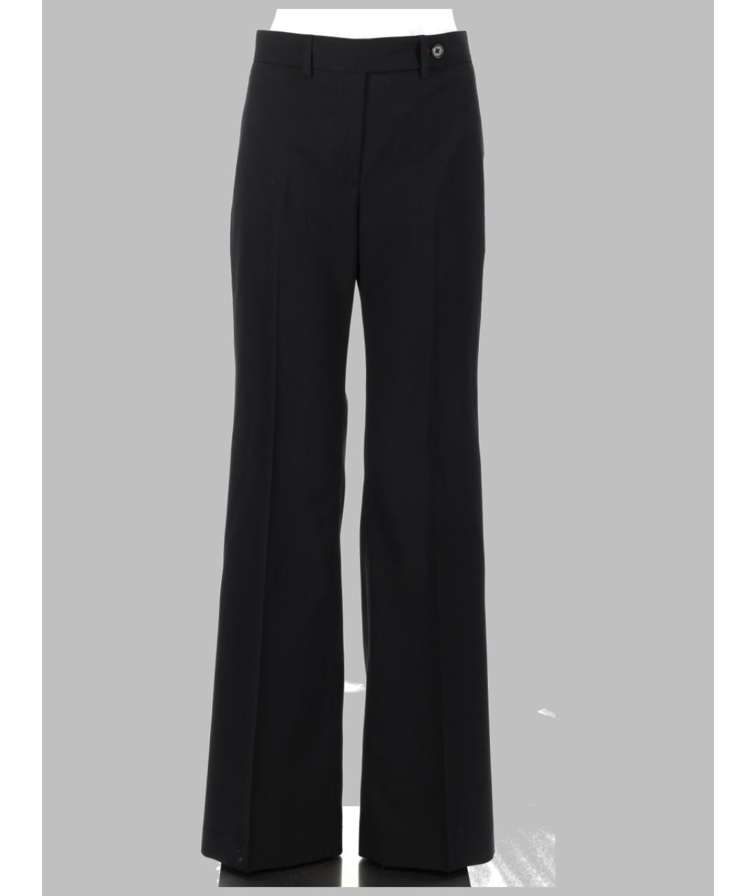 PAUL SMITH Черные шерстяные прямые брюки, фото 3