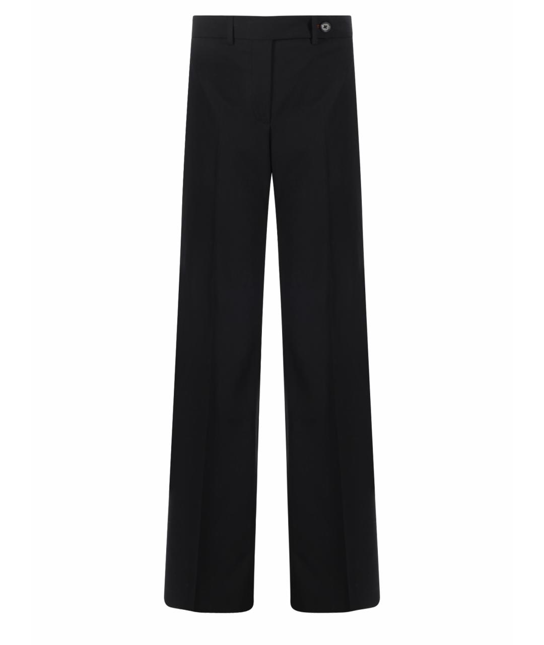 PAUL SMITH Черные шерстяные прямые брюки, фото 1