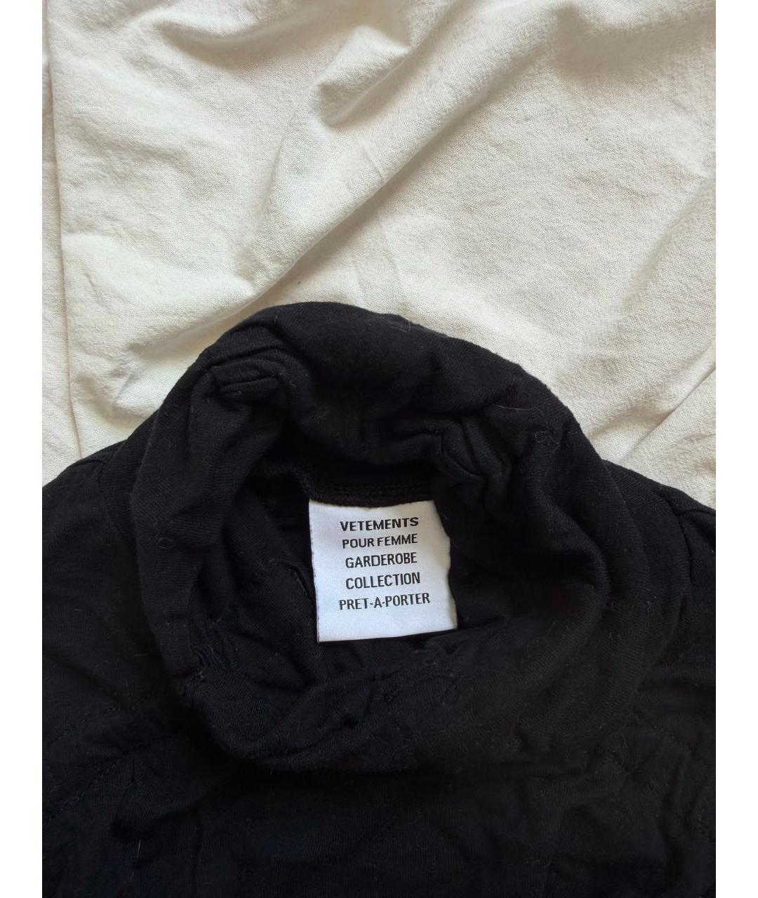 VETEMENTS Черная водолазка, фото 3