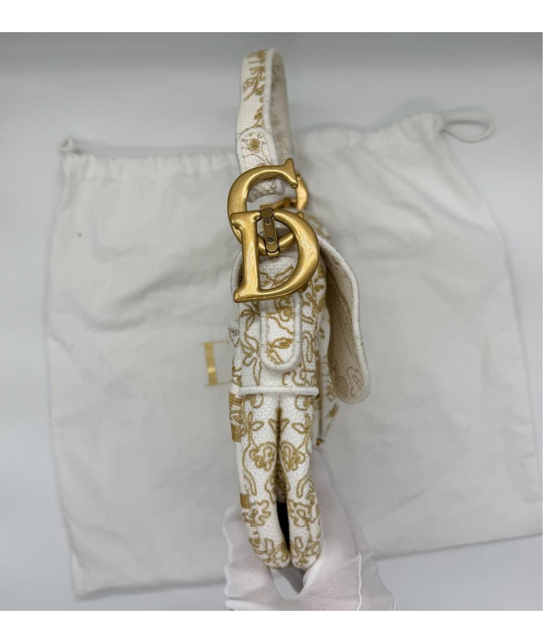 CHRISTIAN DIOR Белая сумка через плечо, фото 3
