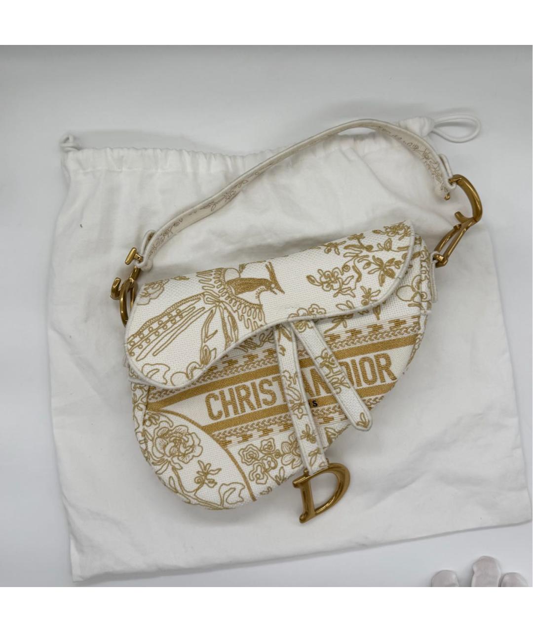 CHRISTIAN DIOR Белая сумка через плечо, фото 5