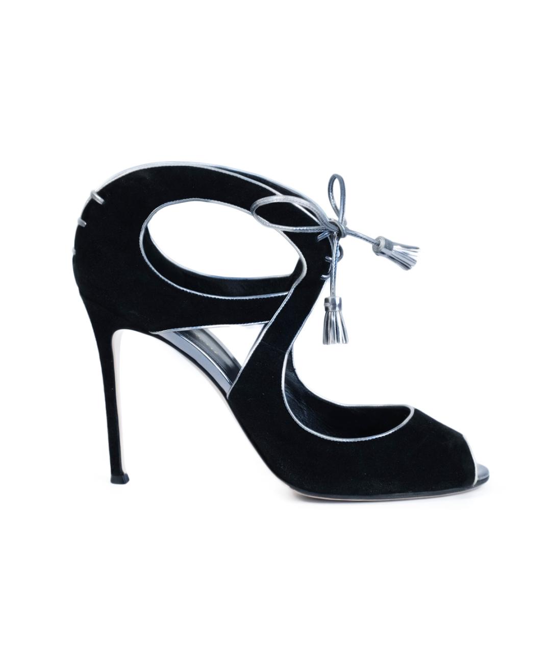 GIANVITO ROSSI Черные замшевые босоножки, фото 8