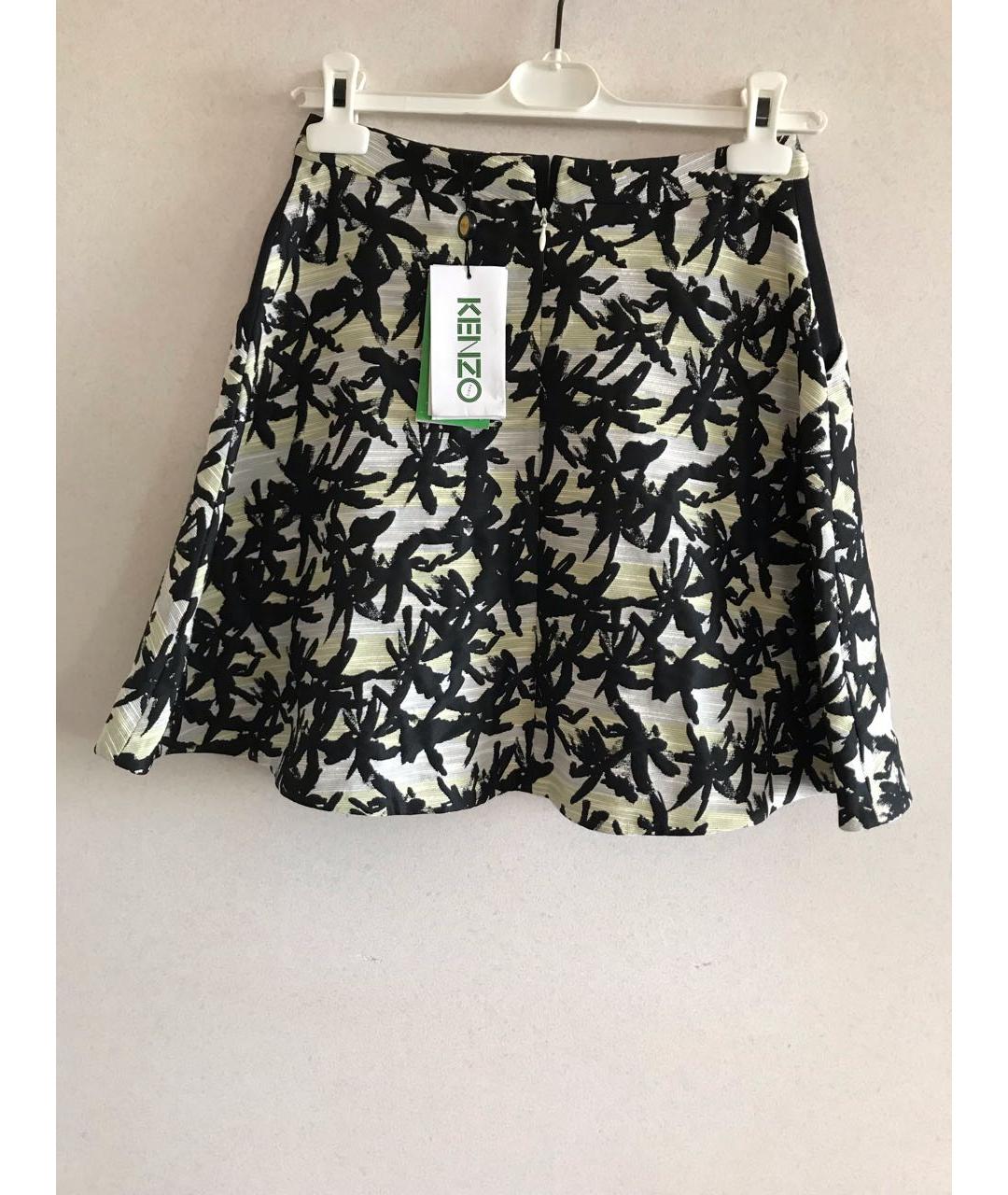 KENZO Мульти полиэстеровая юбка мини, фото 3