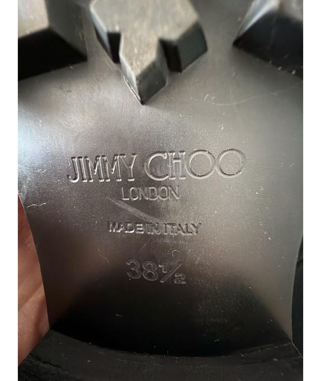 JIMMY CHOO Черные кожаные ботинки, фото 8