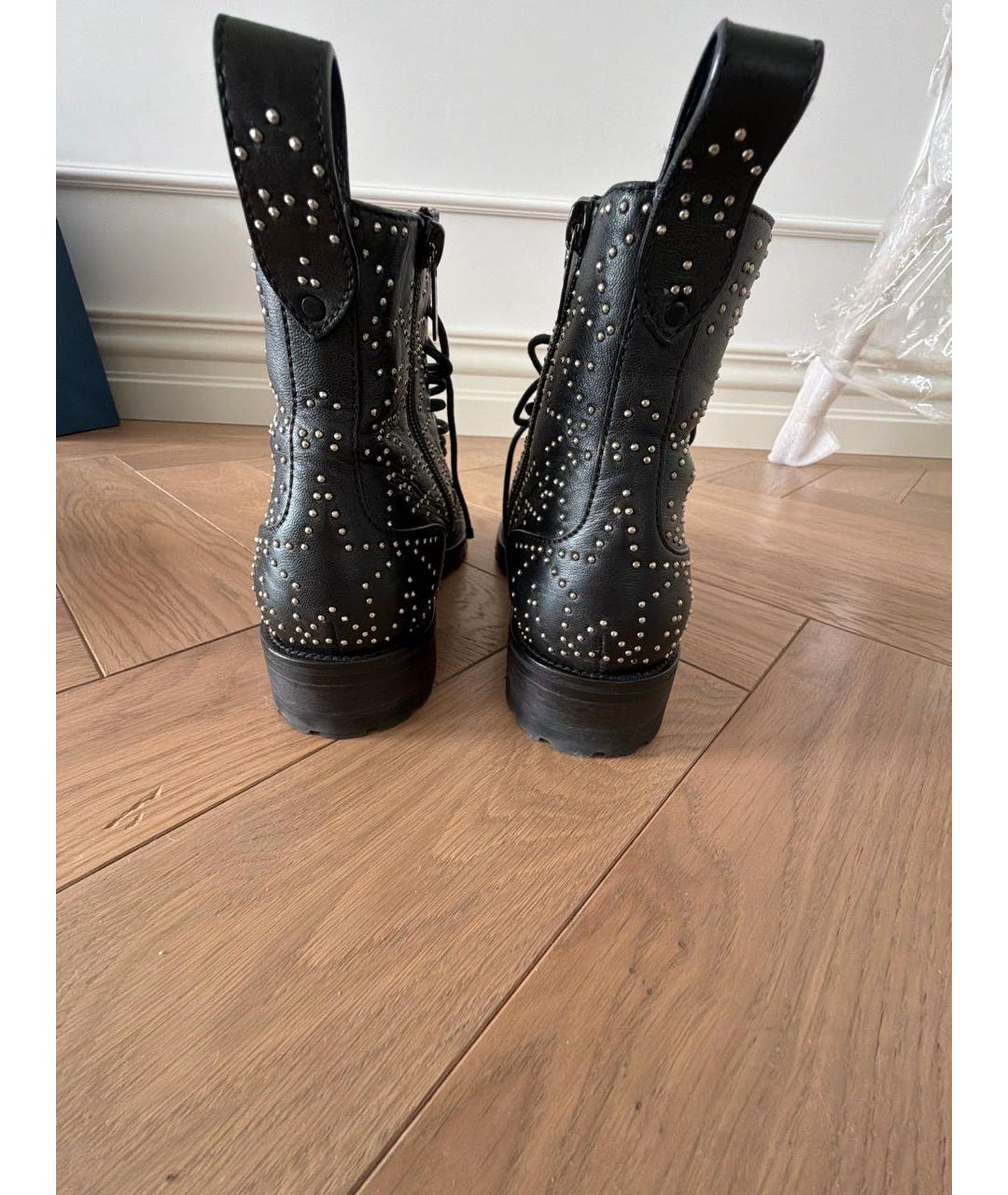 JIMMY CHOO Черные кожаные ботинки, фото 4