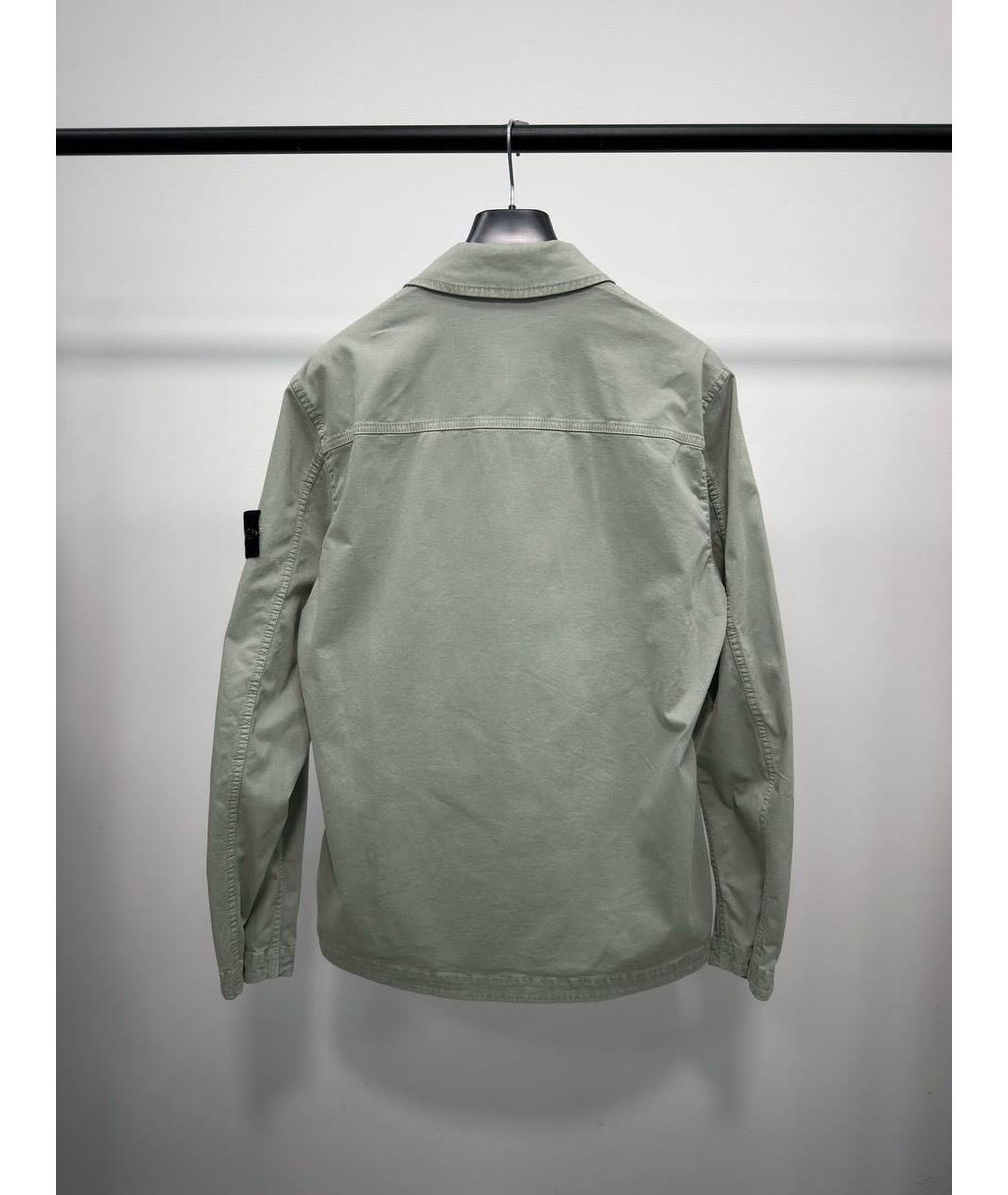 STONE ISLAND Салатовая хлопковая куртка, фото 4