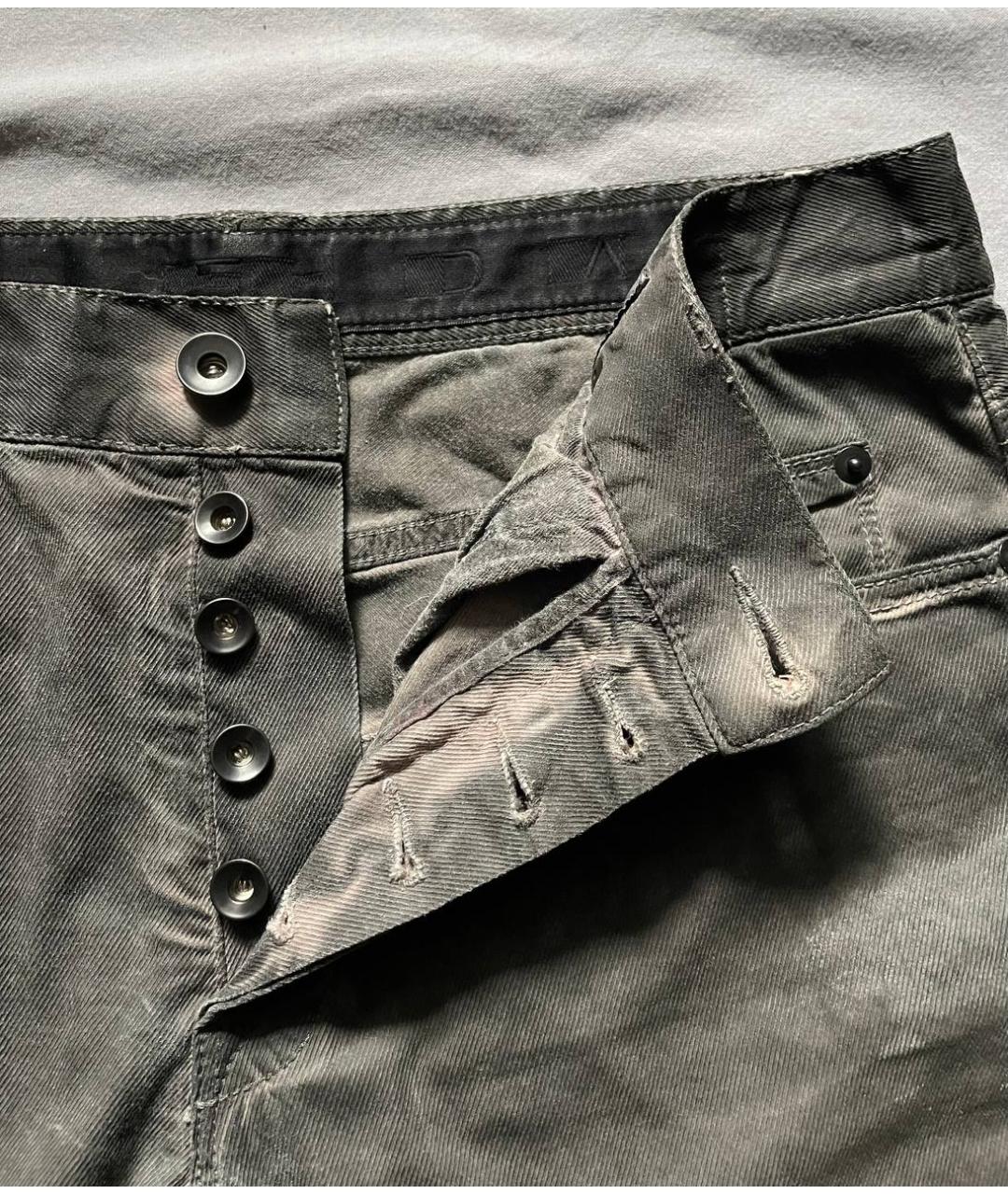 RICK OWENS DRKSHDW Антрацитовые хлопко-эластановые джинсы скинни, фото 4