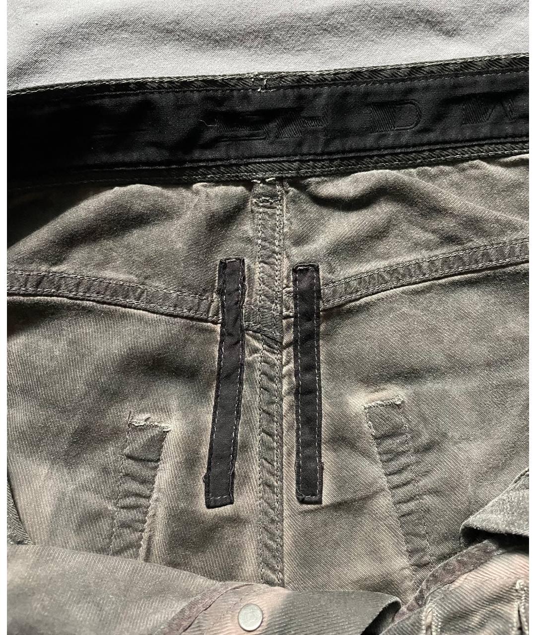 RICK OWENS DRKSHDW Антрацитовые хлопко-эластановые джинсы скинни, фото 5