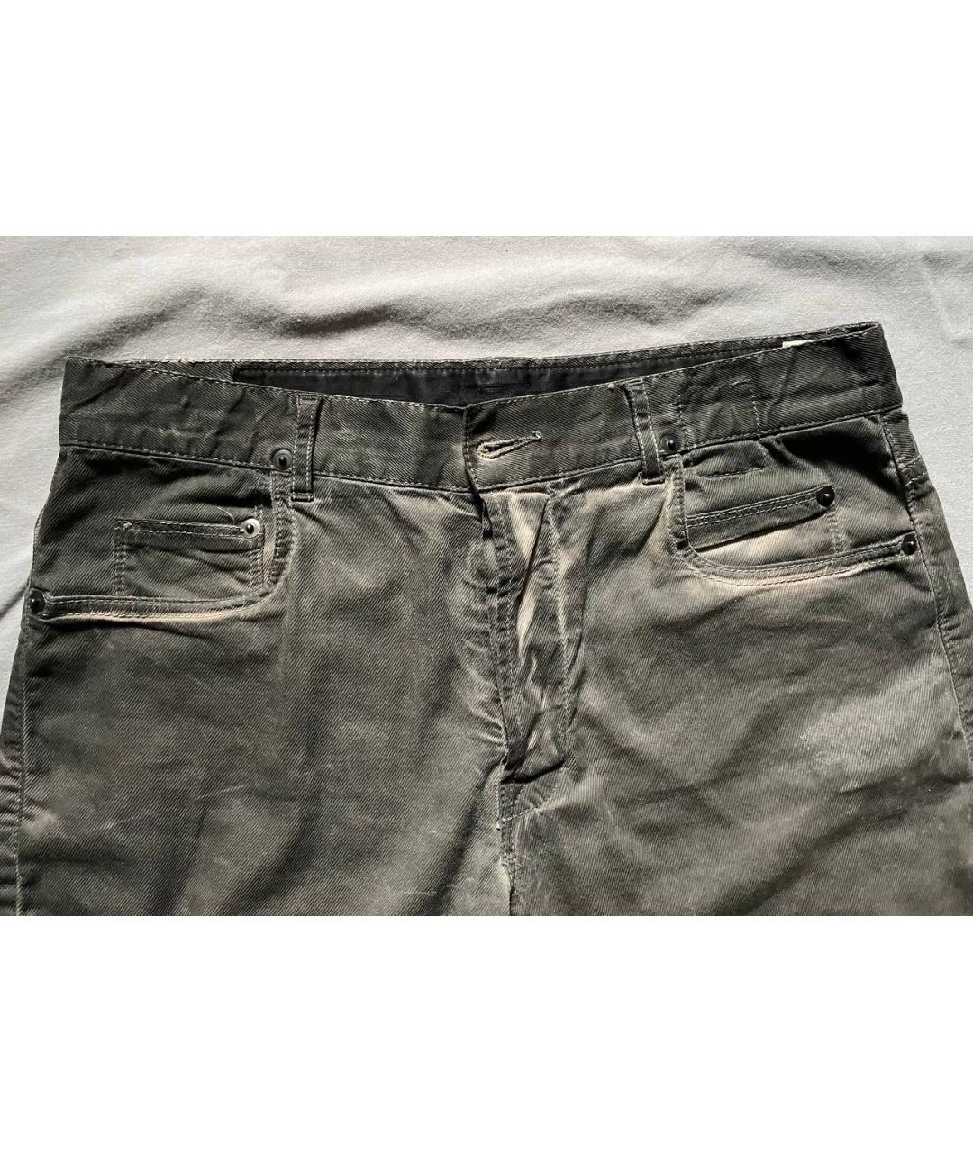 RICK OWENS DRKSHDW Антрацитовые хлопко-эластановые джинсы скинни, фото 2
