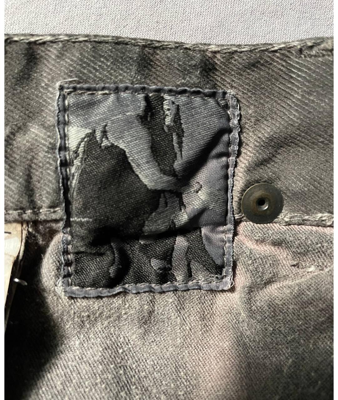 RICK OWENS DRKSHDW Антрацитовые хлопко-эластановые джинсы скинни, фото 7