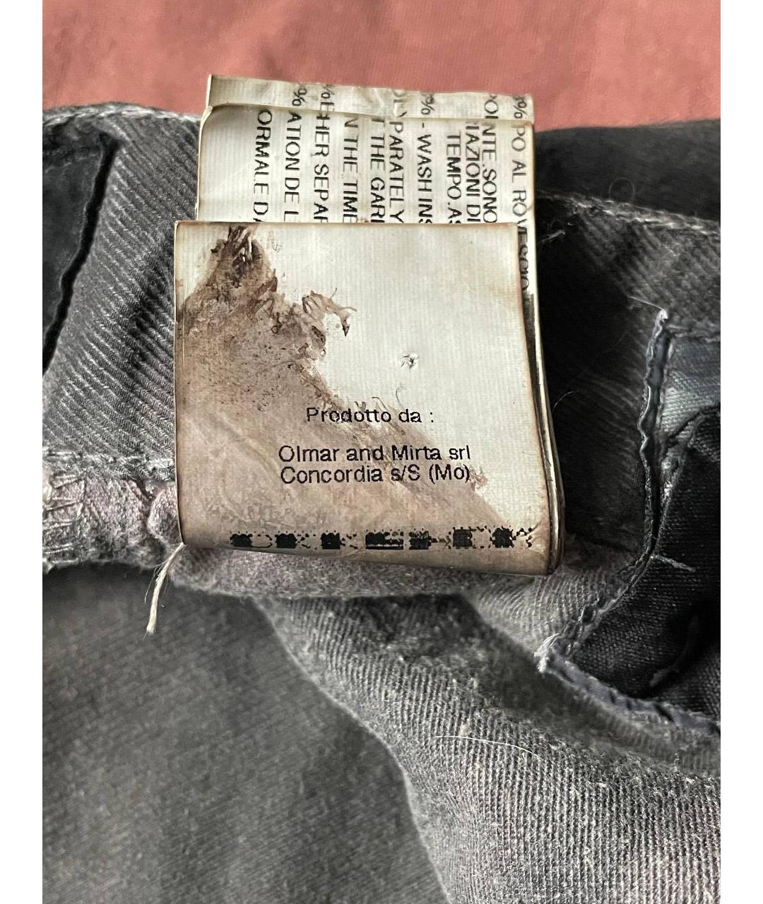 RICK OWENS DRKSHDW Антрацитовые хлопко-эластановые джинсы скинни, фото 9