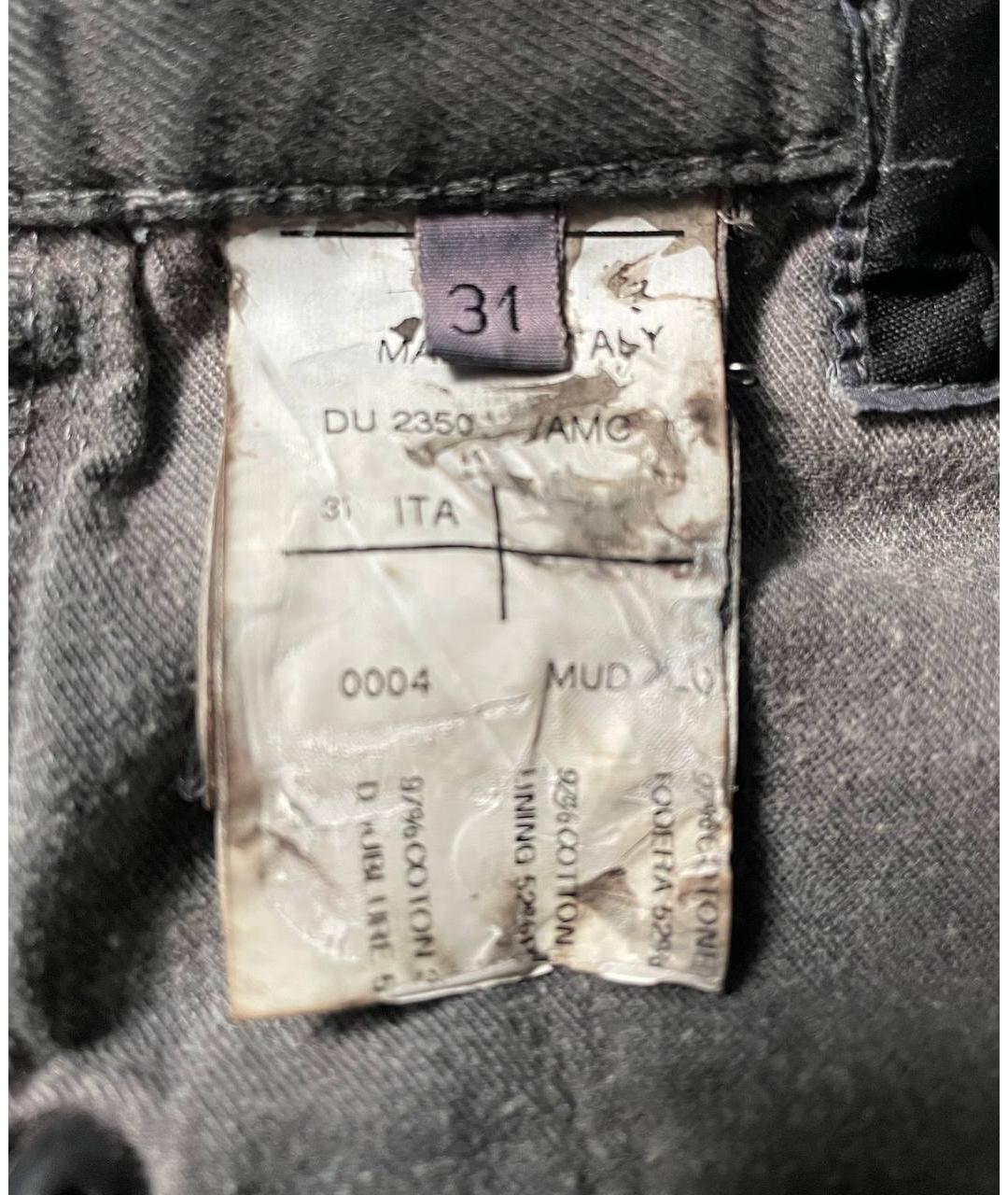 RICK OWENS DRKSHDW Антрацитовые хлопко-эластановые джинсы скинни, фото 8