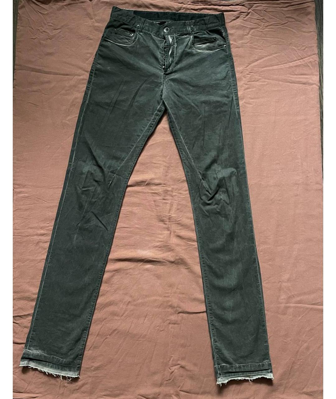 RICK OWENS DRKSHDW Антрацитовые хлопко-эластановые джинсы скинни, фото 10