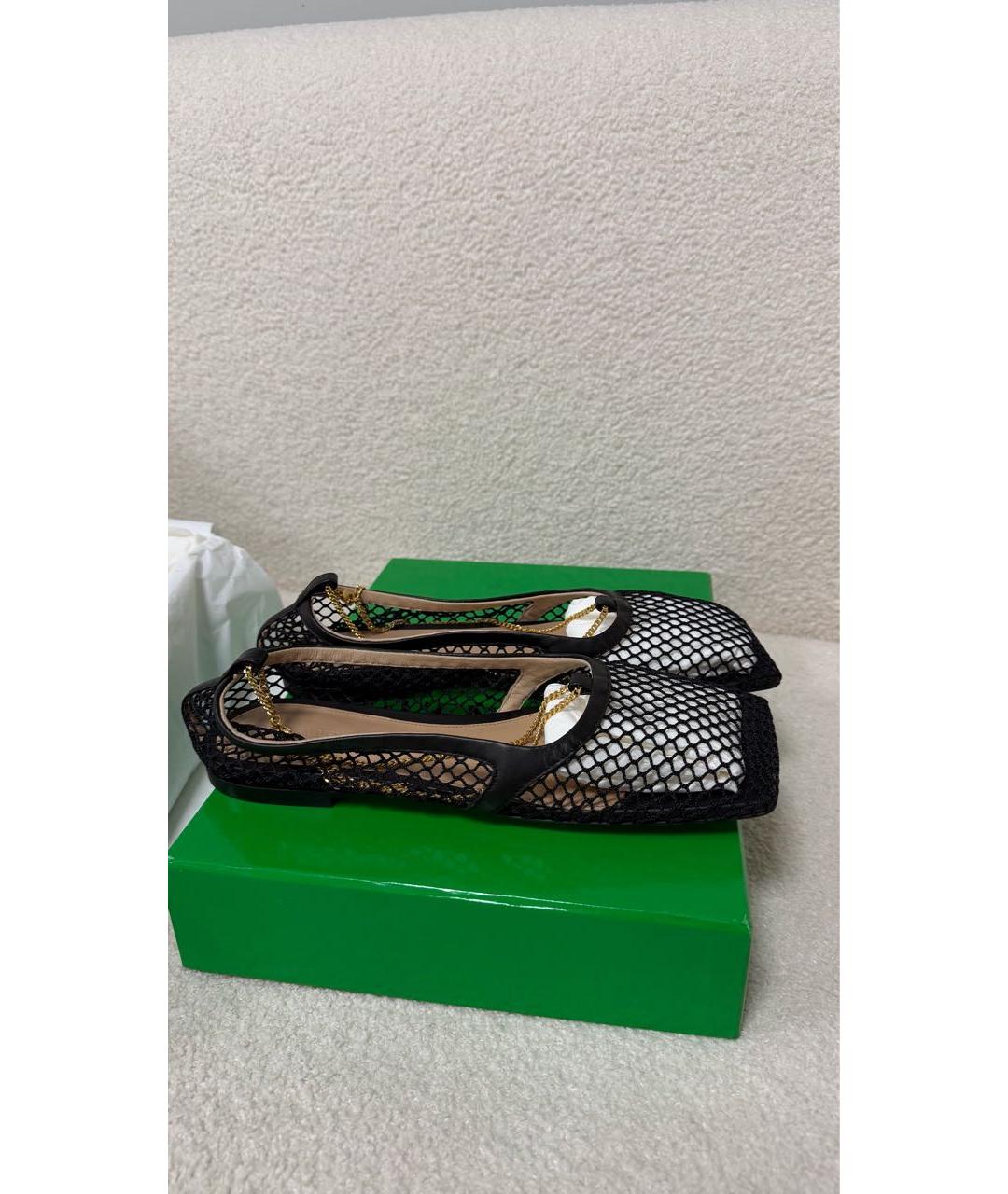 BOTTEGA VENETA Черные кожаные балетки, фото 8