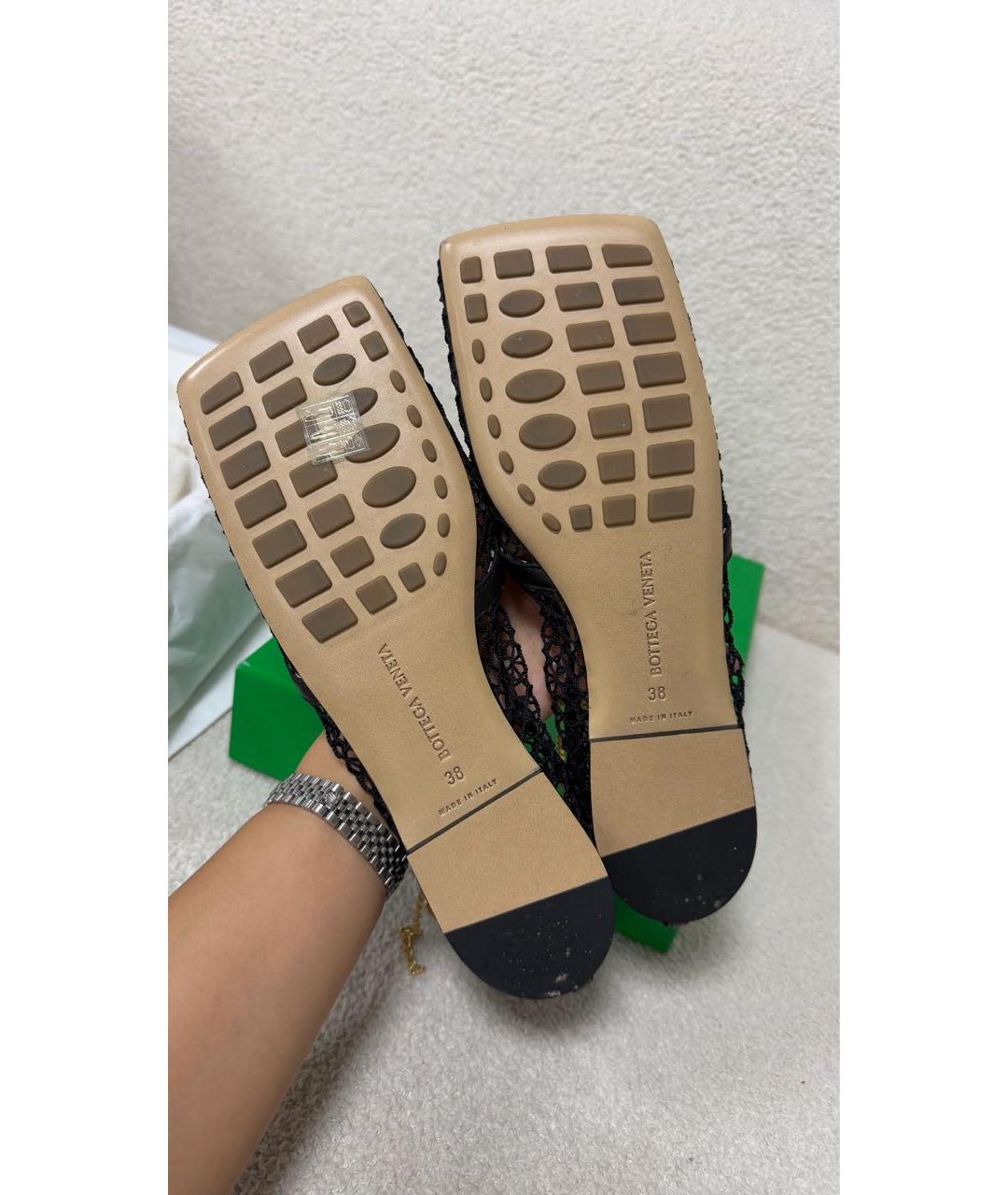 BOTTEGA VENETA Черные кожаные балетки, фото 5