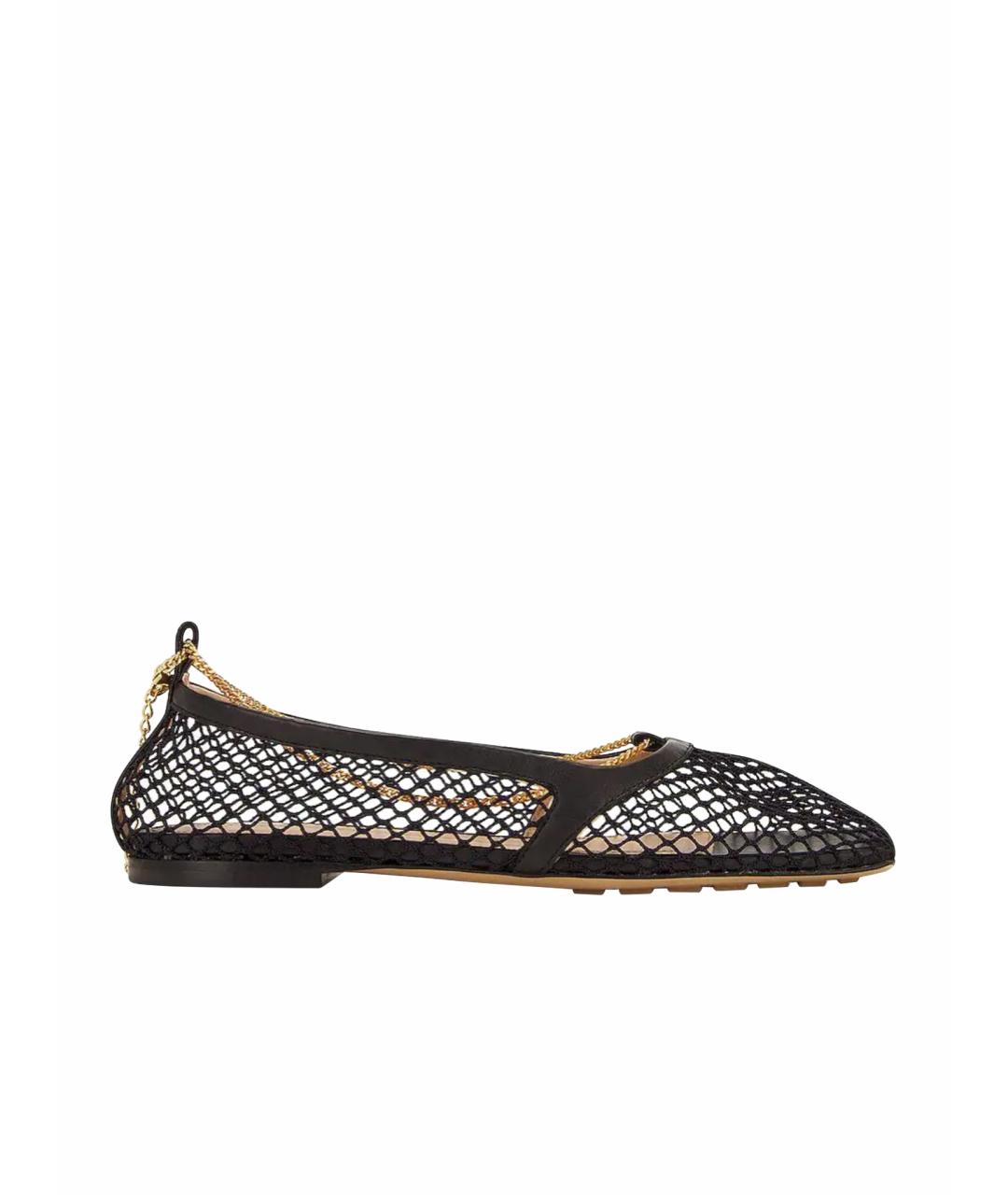 BOTTEGA VENETA Черные кожаные балетки, фото 1