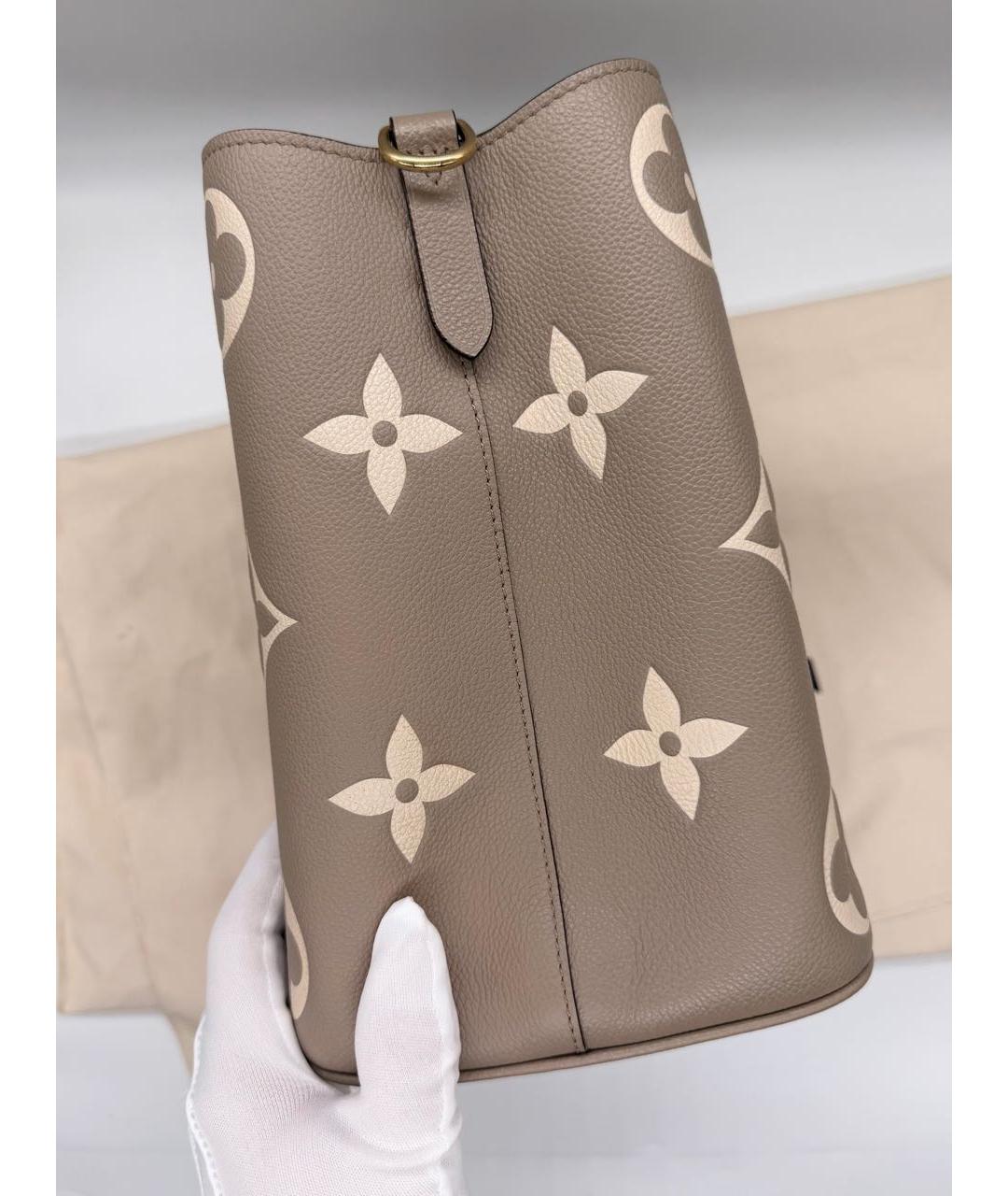 LOUIS VUITTON Бежевая кожаная сумка через плечо, фото 2