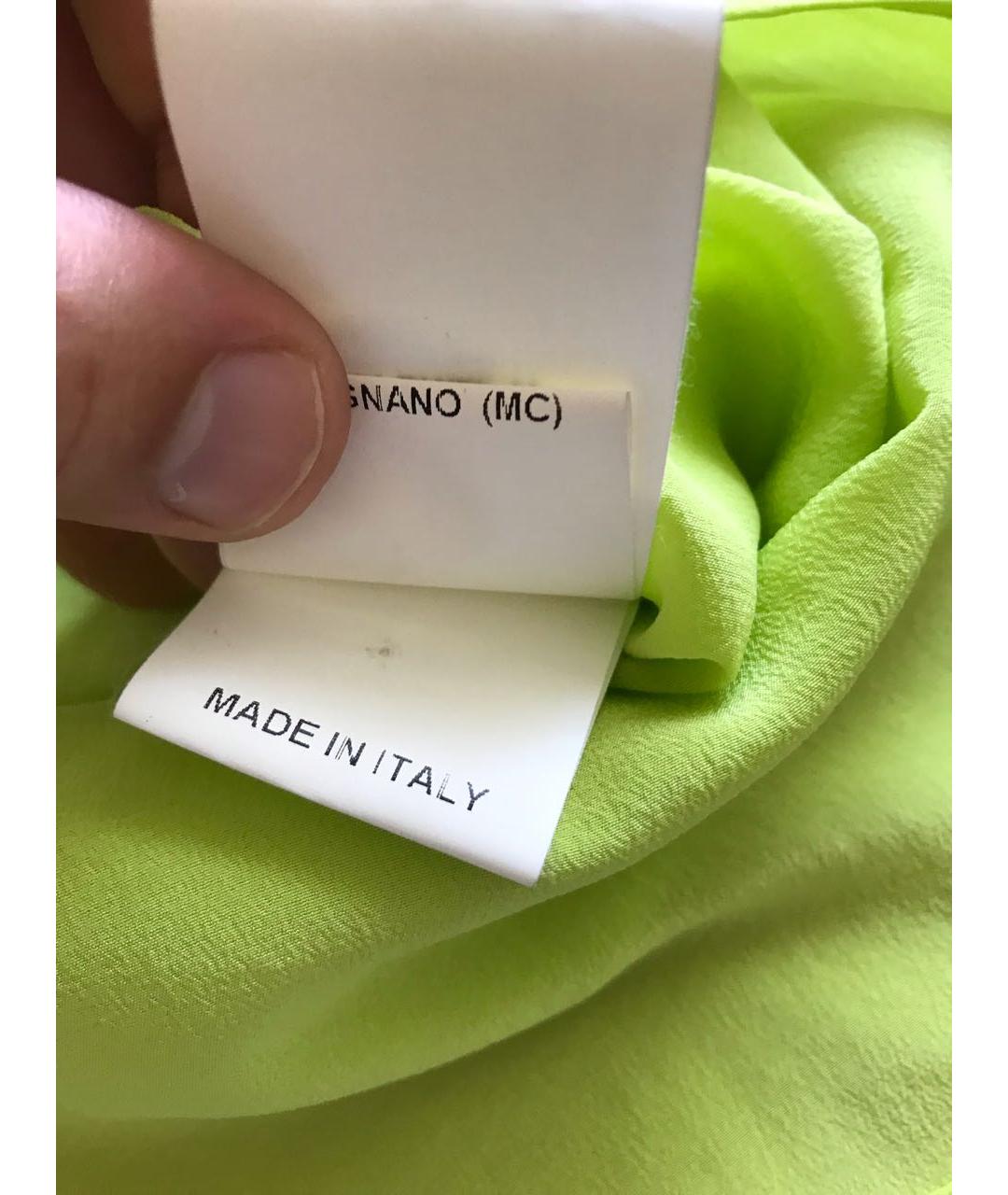 MSGM Салатовая шелковая майка, фото 5