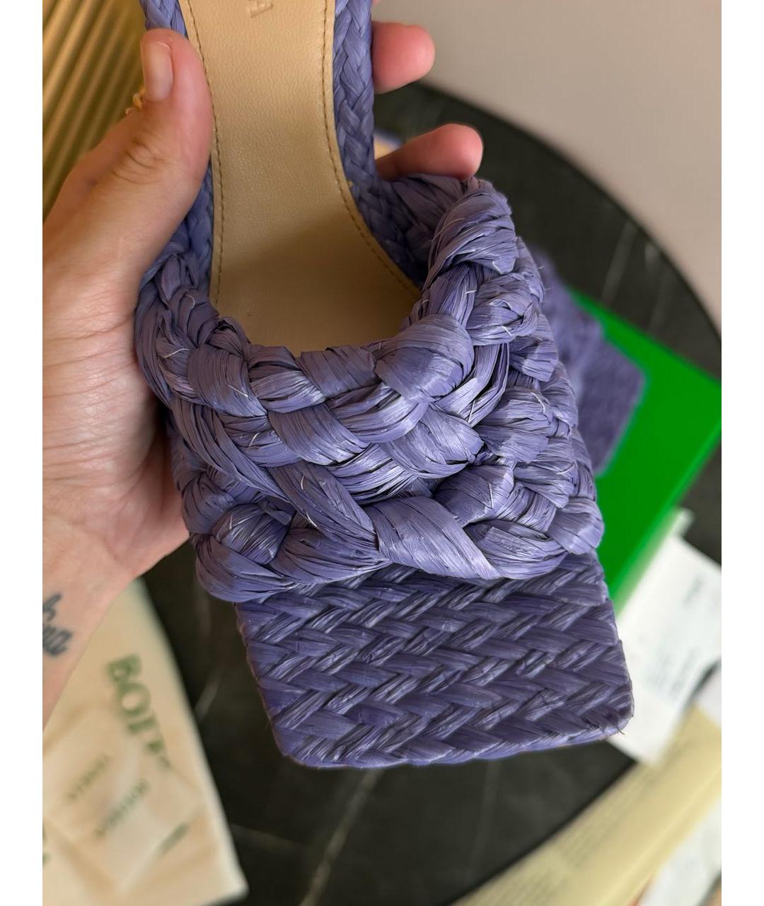 BOTTEGA VENETA Фиолетовые мюли, фото 4