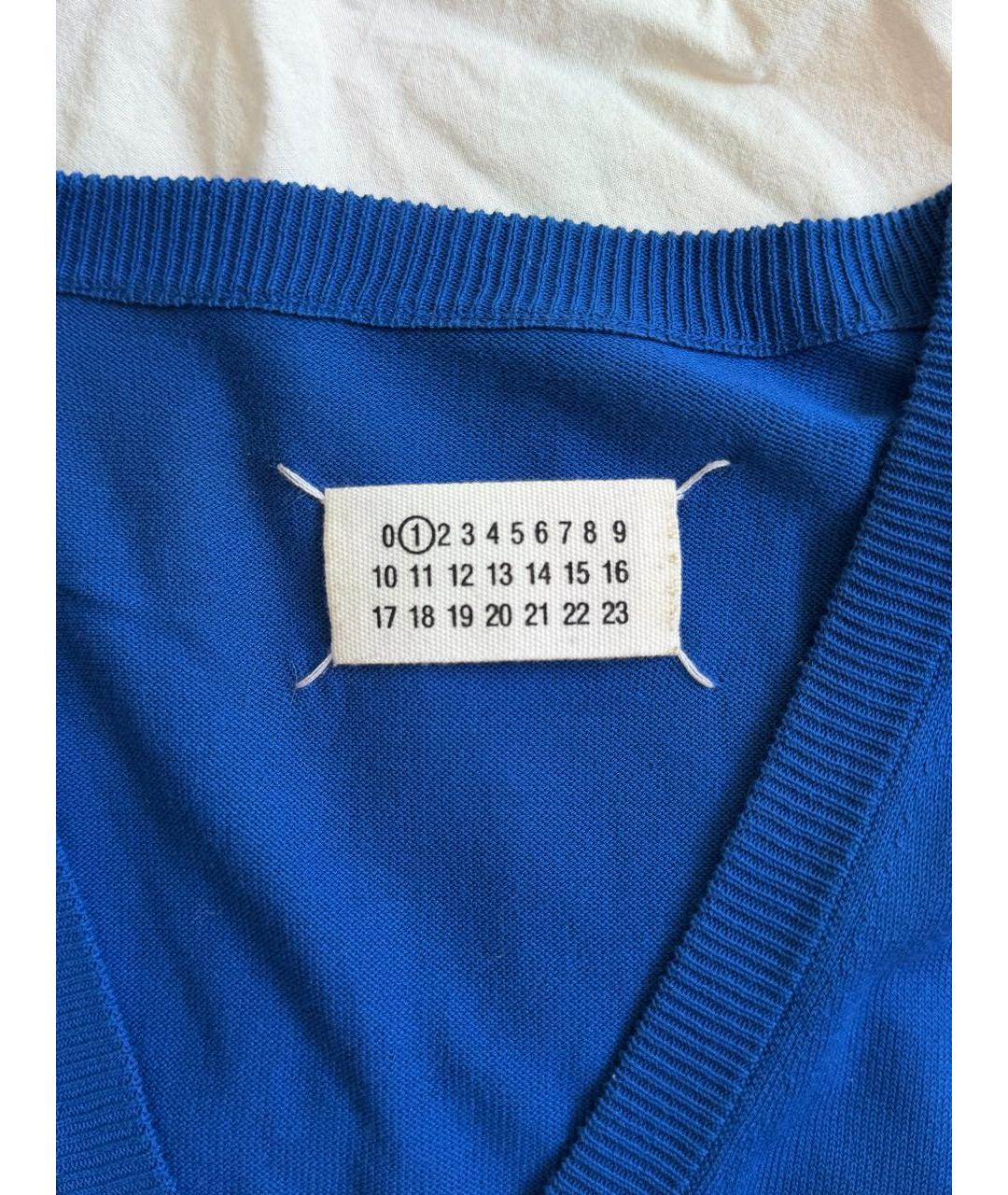MAISON MARGIELA Синий хлопковый джемпер / свитер, фото 3