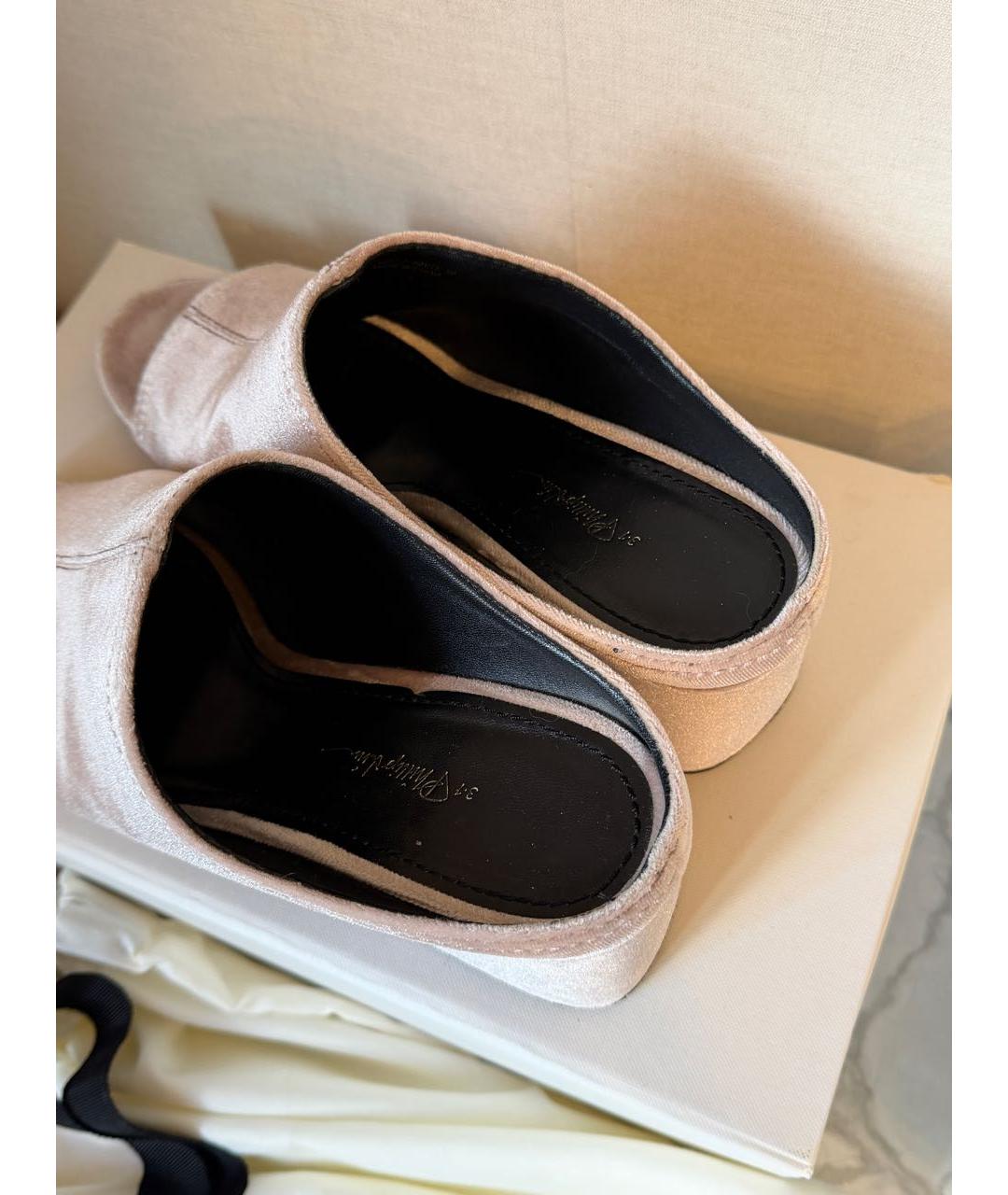 3.1 PHILLIP LIM Розовые текстильные мюли, фото 6