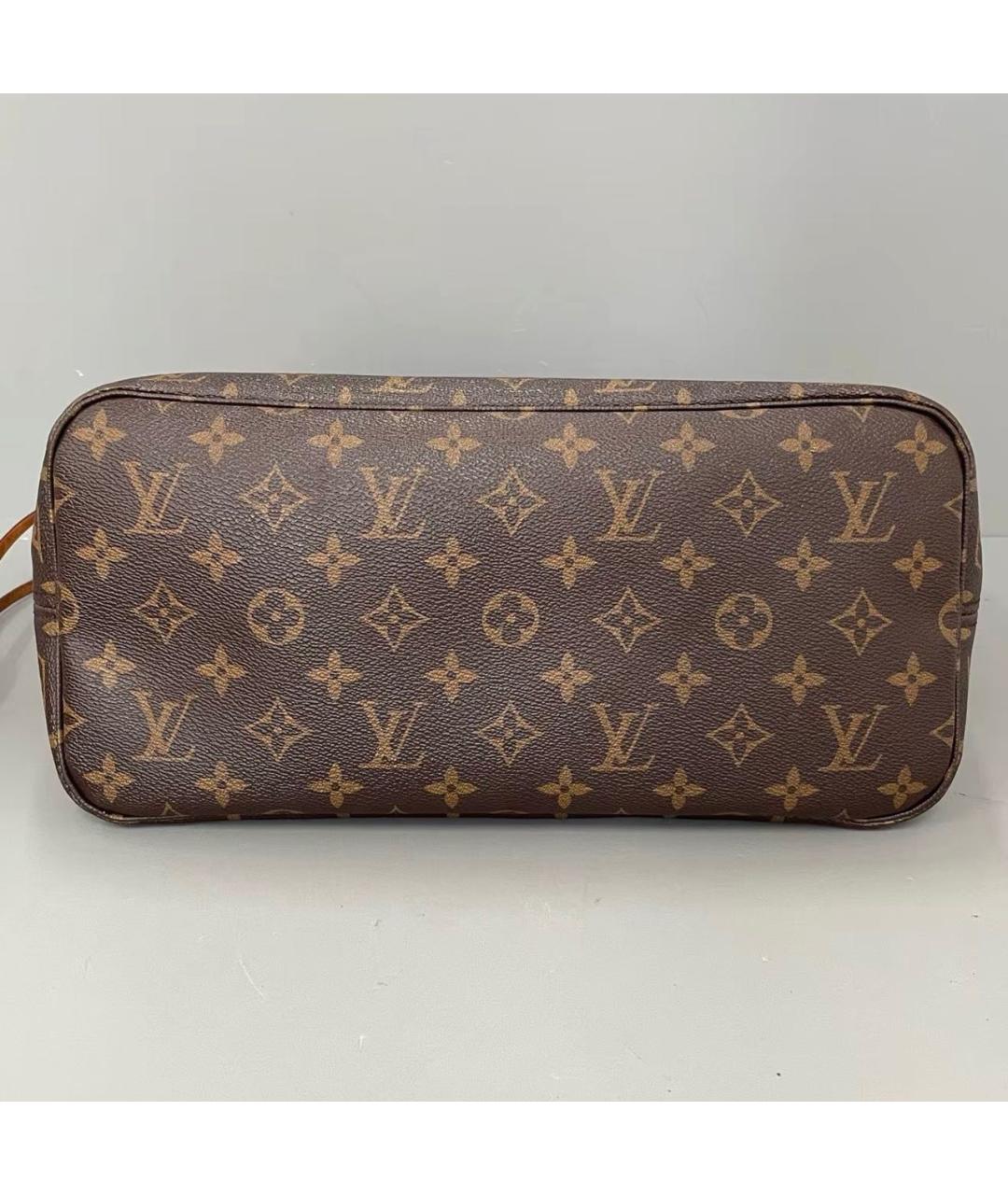 LOUIS VUITTON Коричневая кожаная сумка тоут, фото 3