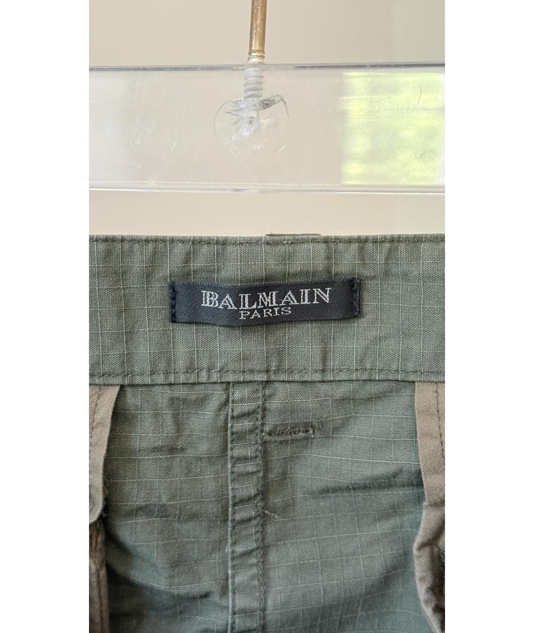BALMAIN Хаки юбка мини, фото 7