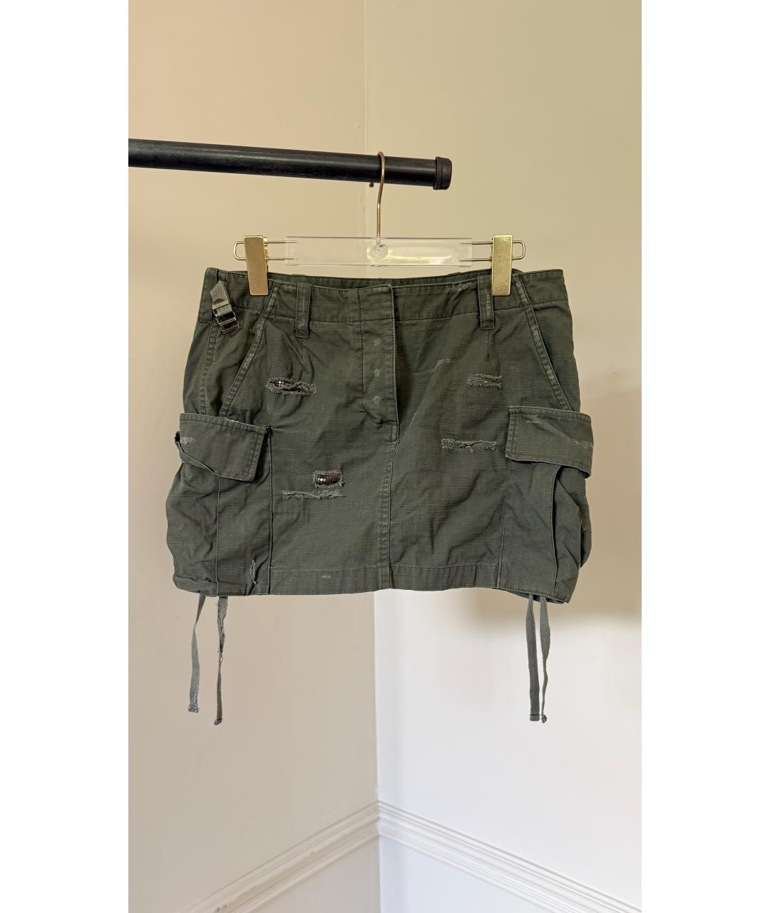 BALMAIN Хаки юбка мини, фото 10