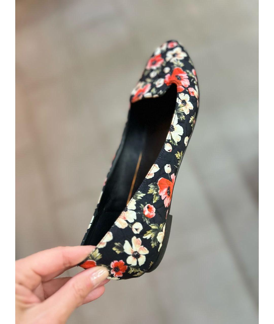 DOLCE&GABBANA Черные кожаные балетки, фото 6