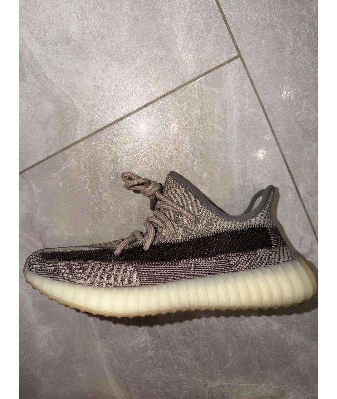 ADIDAS YEEZY Антрацитовые текстильные кроссовки, фото 7