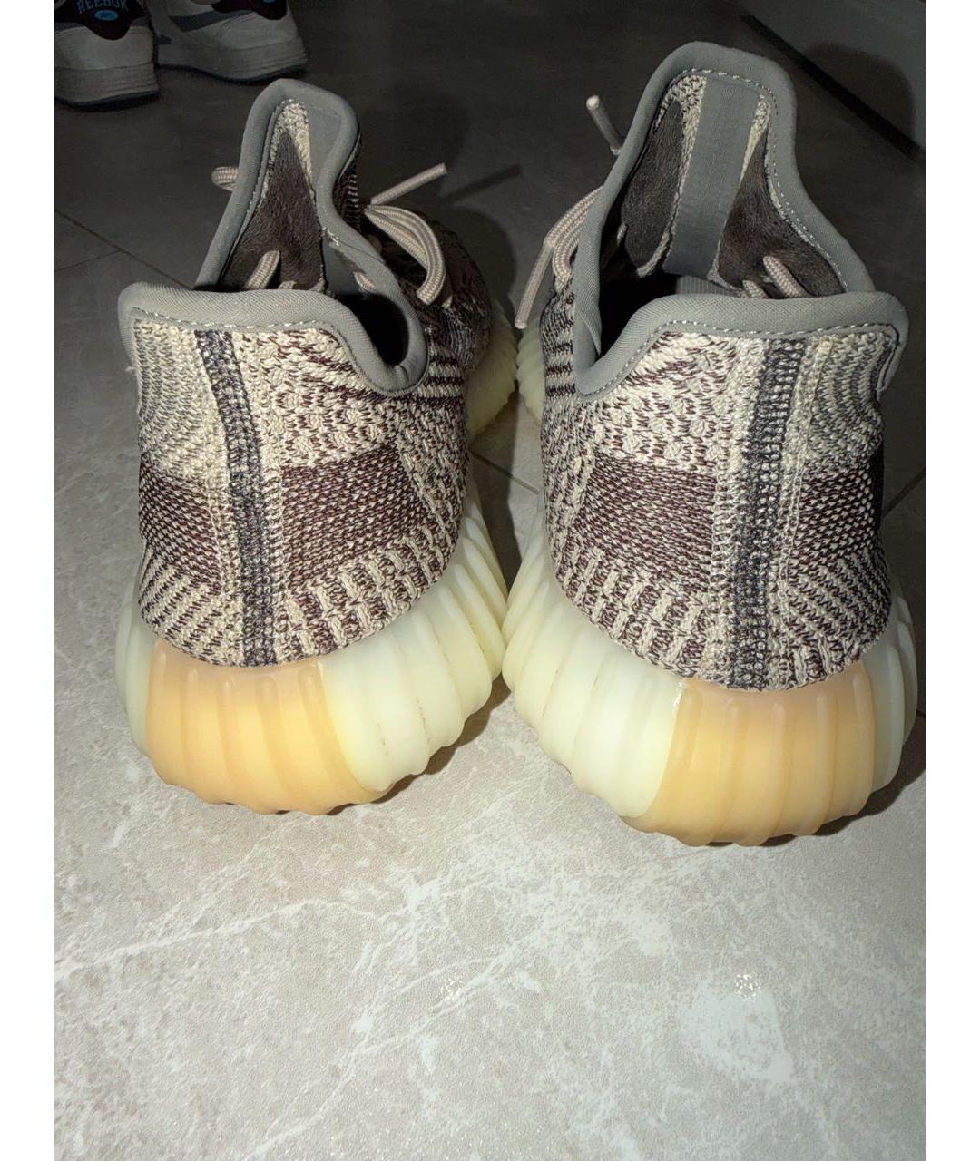 ADIDAS YEEZY Антрацитовые текстильные кроссовки, фото 4