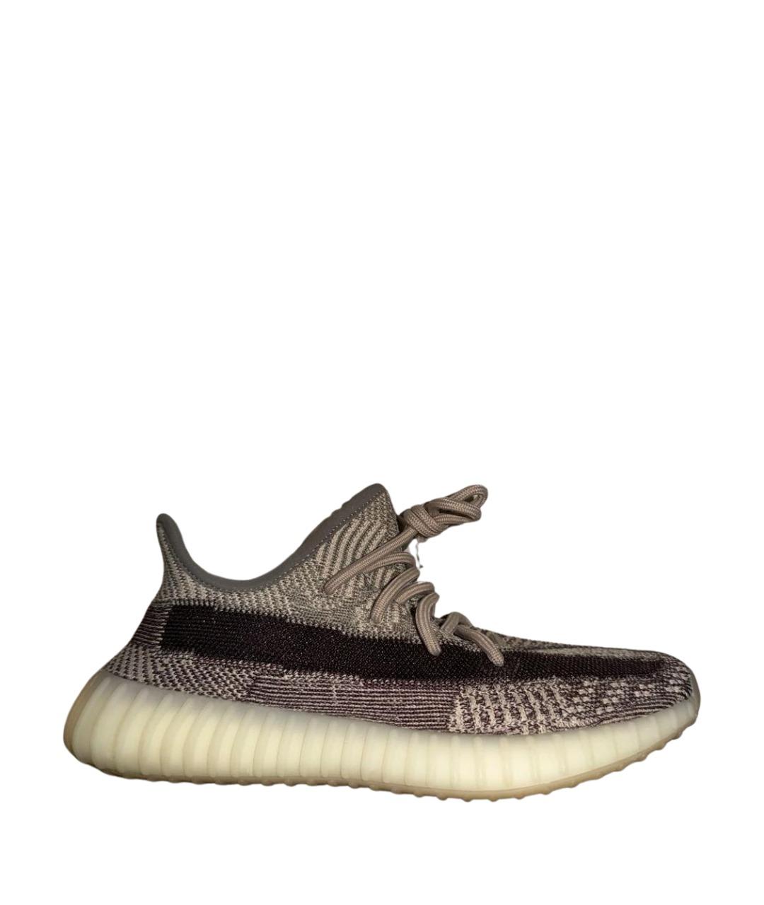 ADIDAS YEEZY Антрацитовые текстильные кроссовки, фото 1