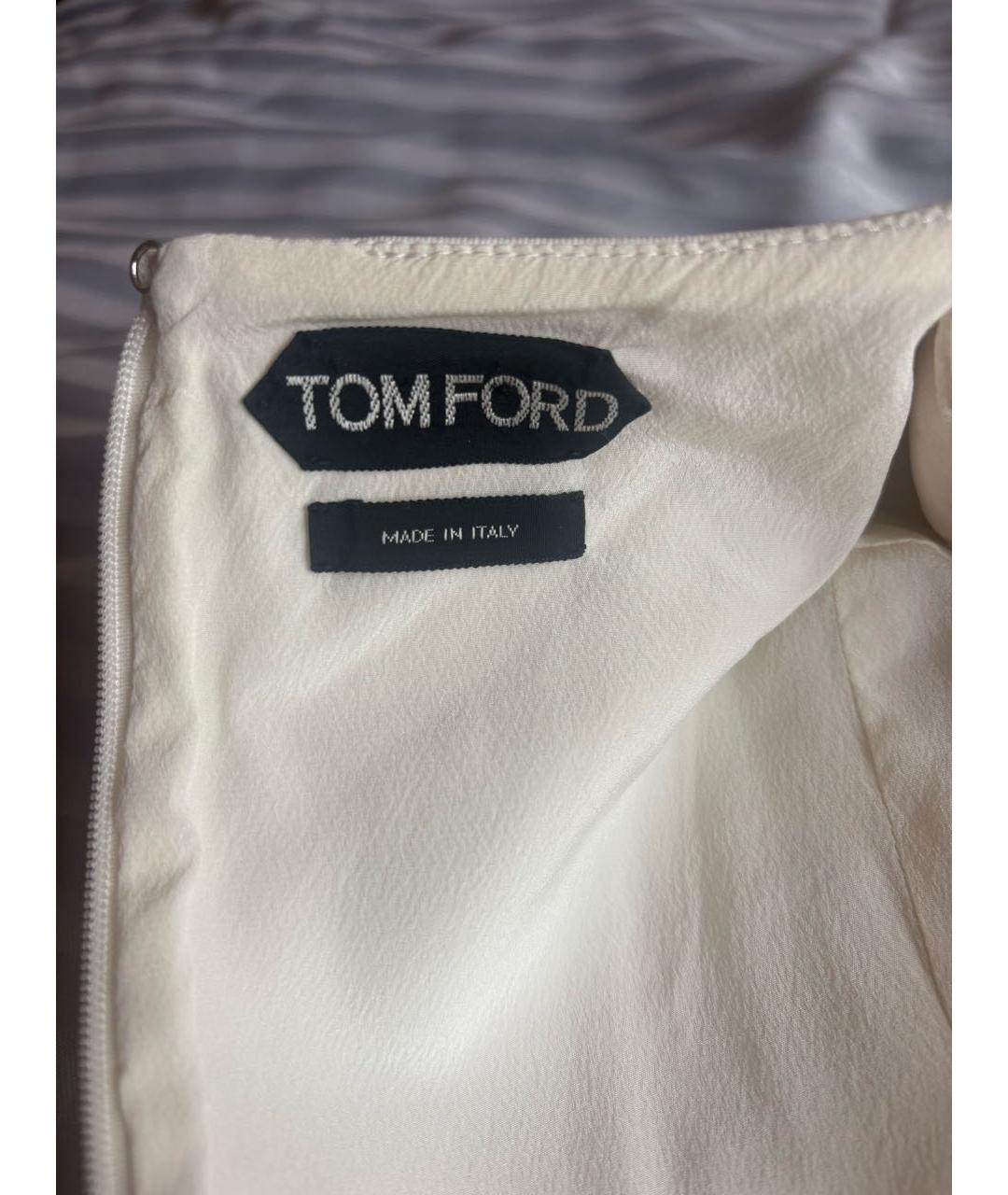 TOM FORD Бежевое вискозное вечернее платье, фото 5