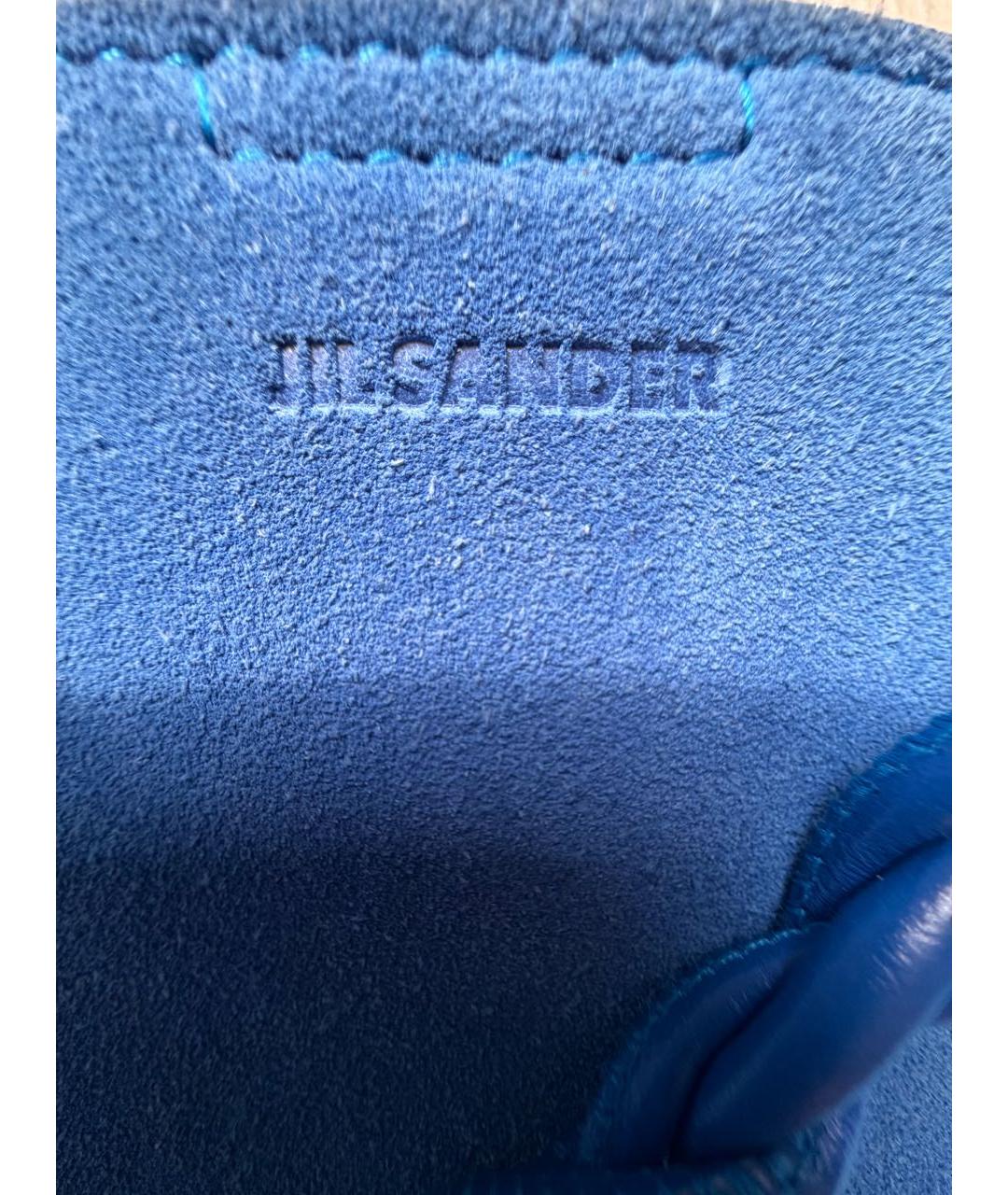JIL SANDER Синяя замшевая сумка через плечо, фото 7