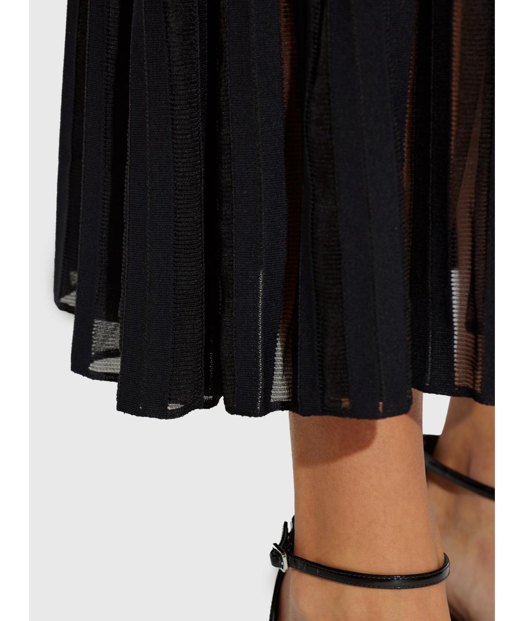 ALAIA Черное вискозное повседневное платье, фото 4