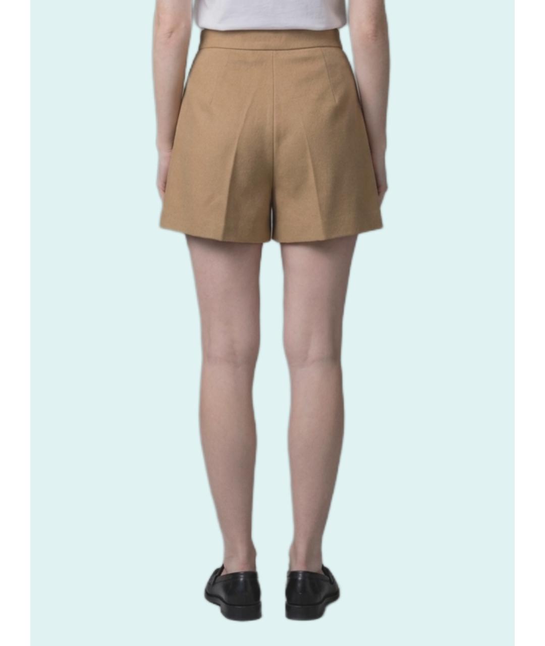 MAX MARA Бежевые шерстяные шорты, фото 2