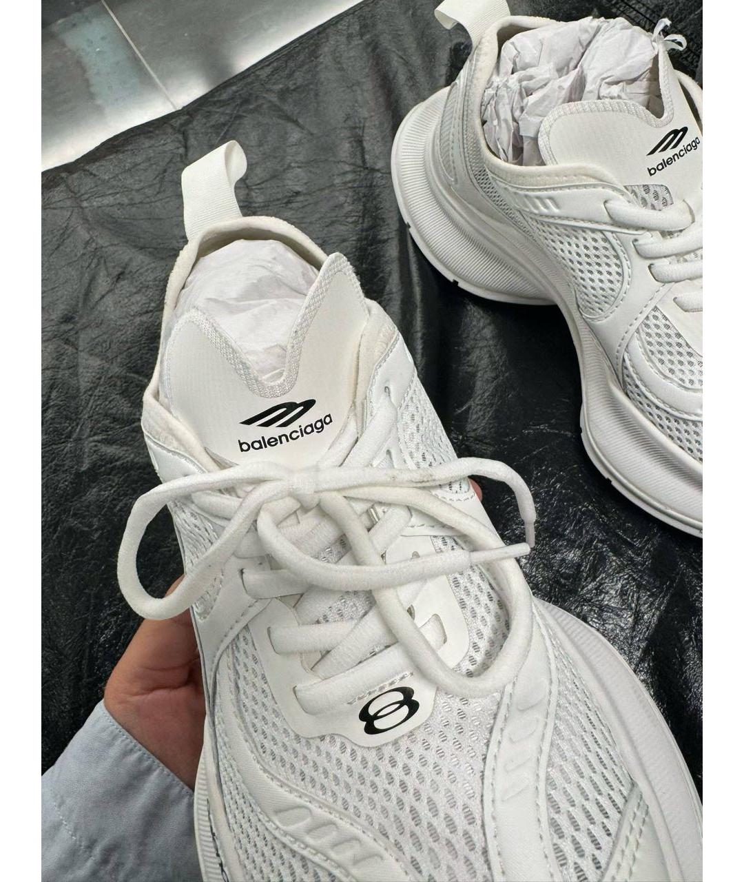 BALENCIAGA Белые текстильные кроссовки, фото 6