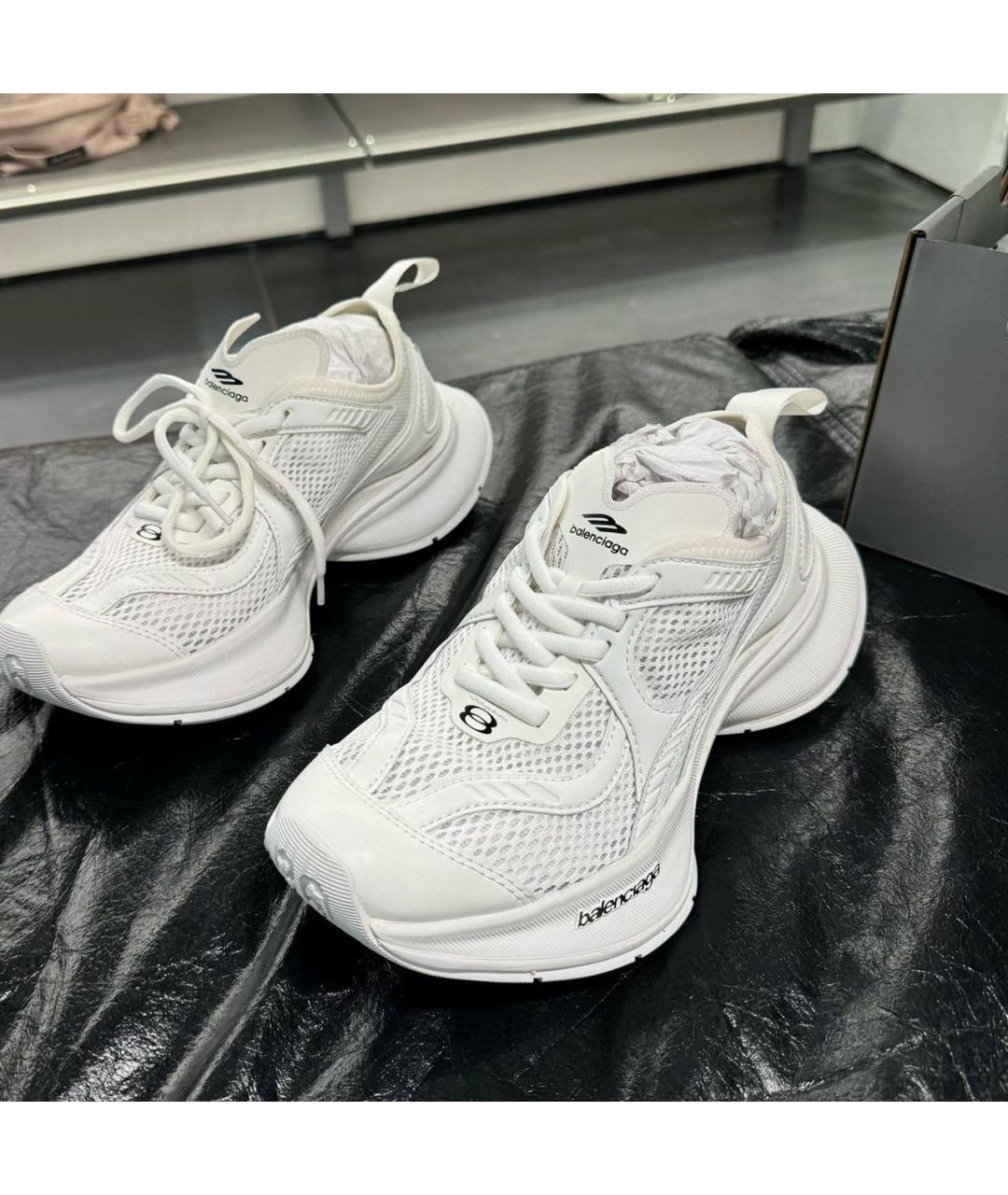 BALENCIAGA Белые текстильные кроссовки, фото 4