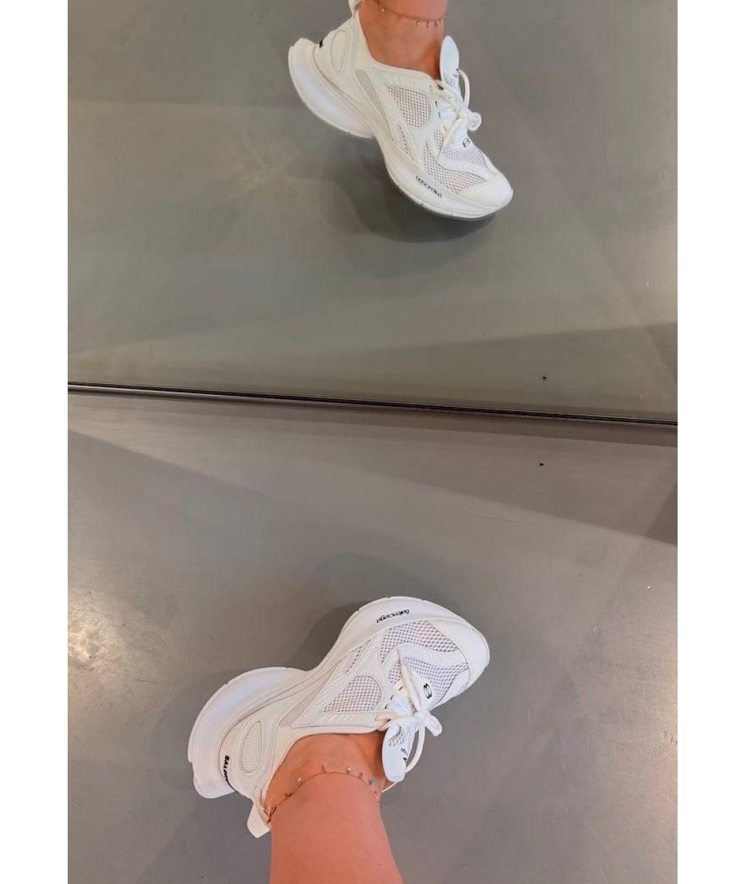 BALENCIAGA Белые текстильные кроссовки, фото 7