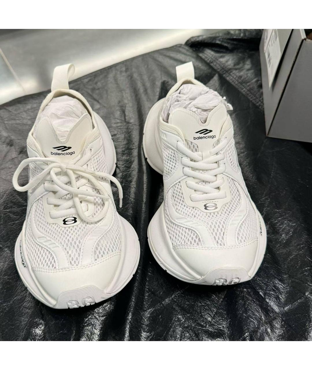 BALENCIAGA Белые текстильные кроссовки, фото 3