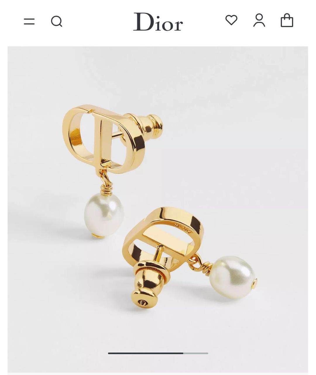 CHRISTIAN DIOR Золотые серьги, фото 3