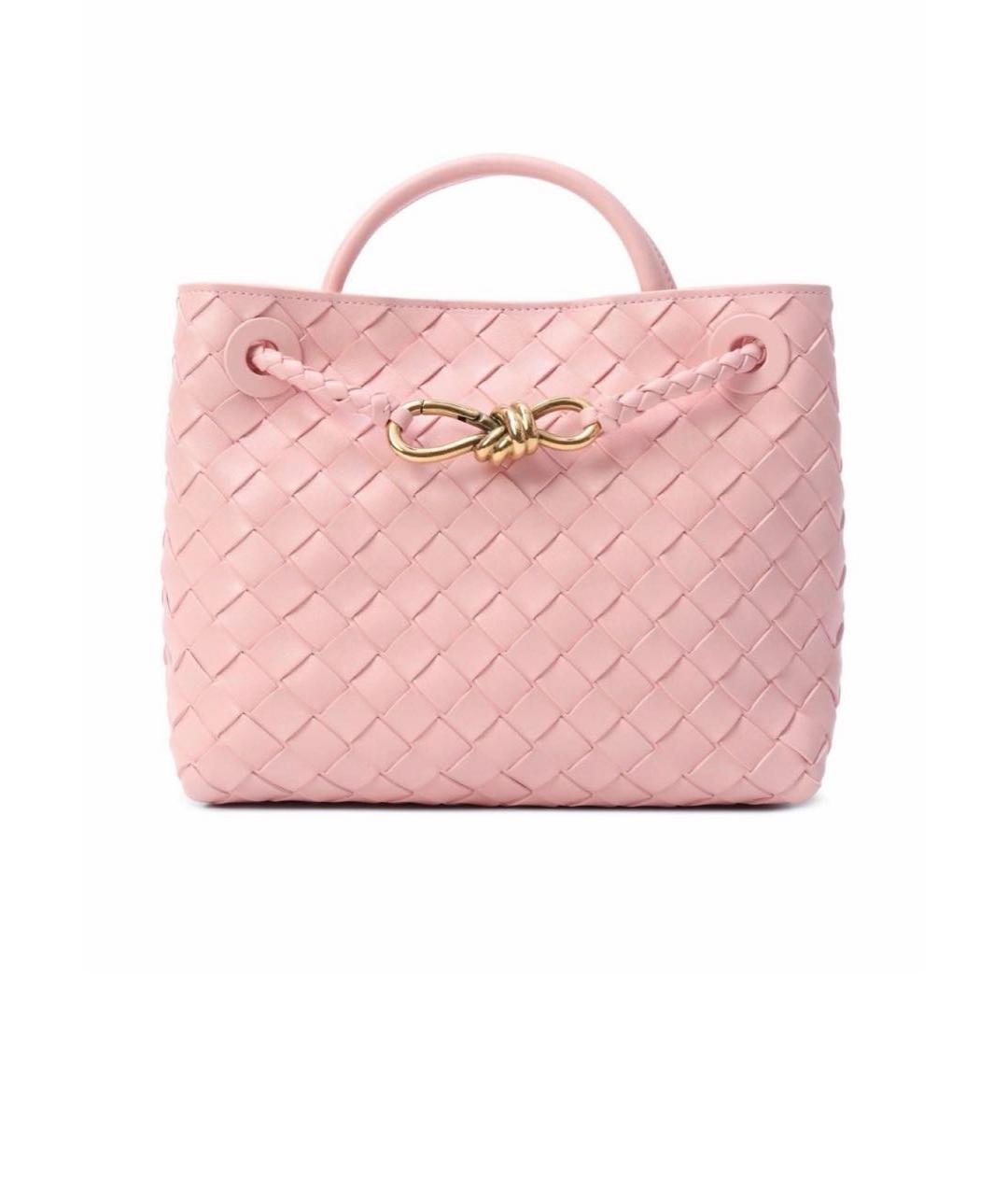 BOTTEGA VENETA Розовая кожаная сумка тоут, фото 5