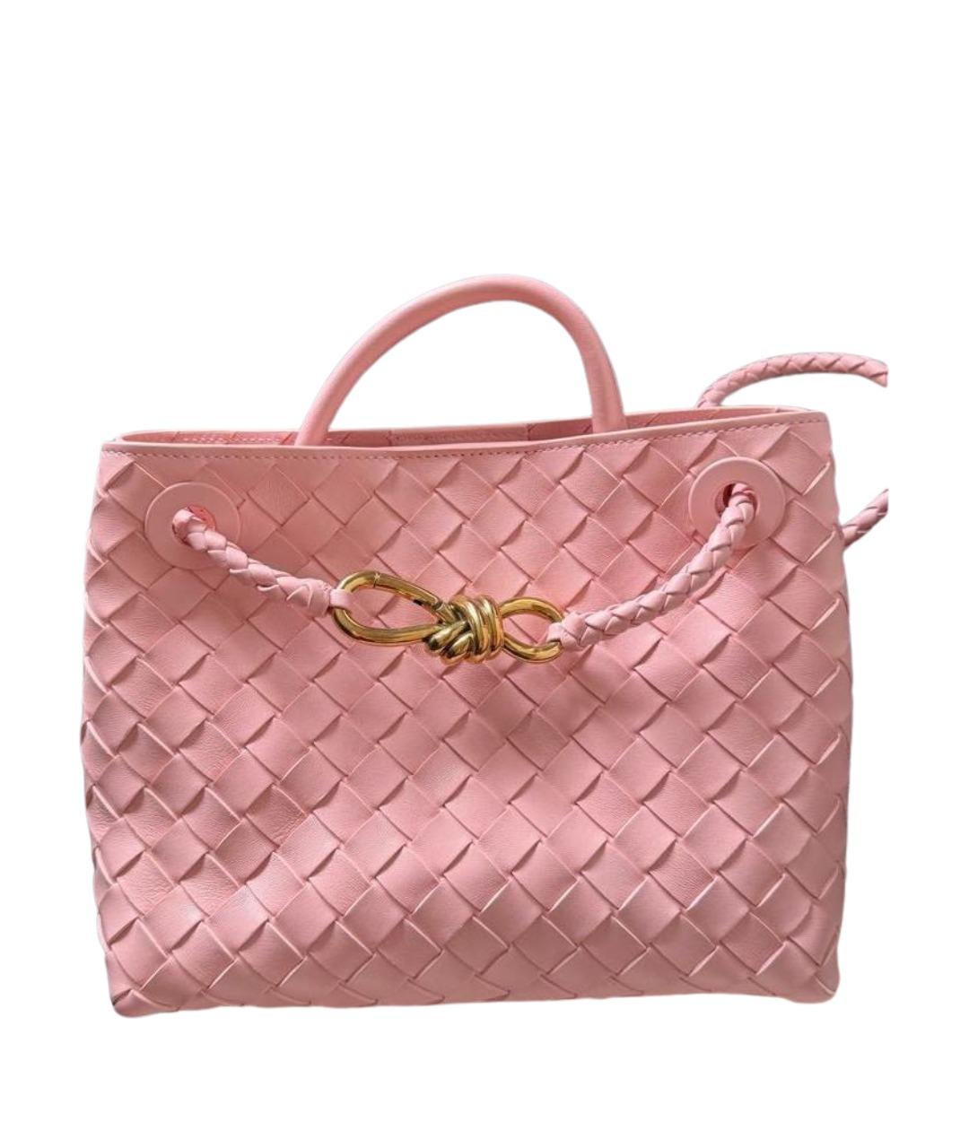 BOTTEGA VENETA Розовая кожаная сумка тоут, фото 1